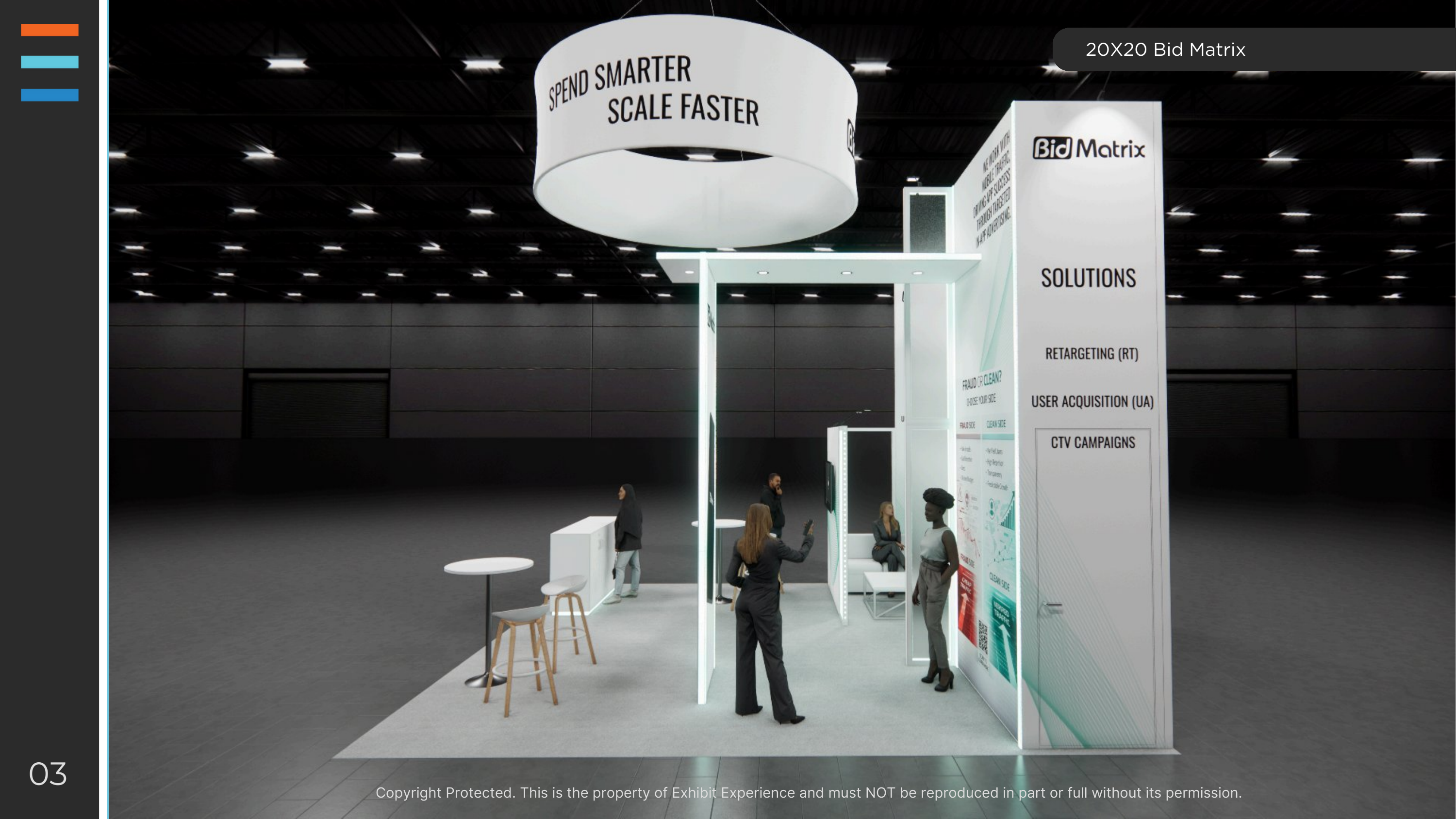 20 x 20 Inline Affordable Exhibit Rental — SEMA Show, Las Vegas