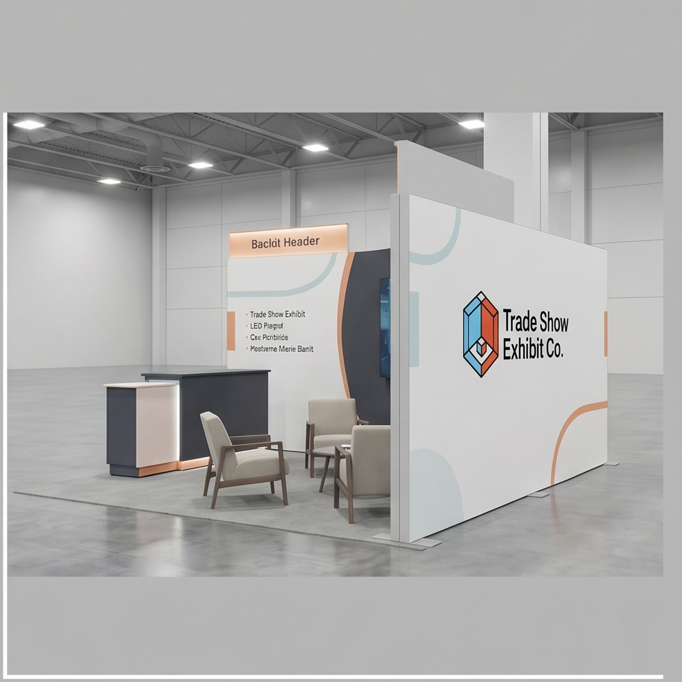 10x20 trade show exhibit rental — media-forward inline design