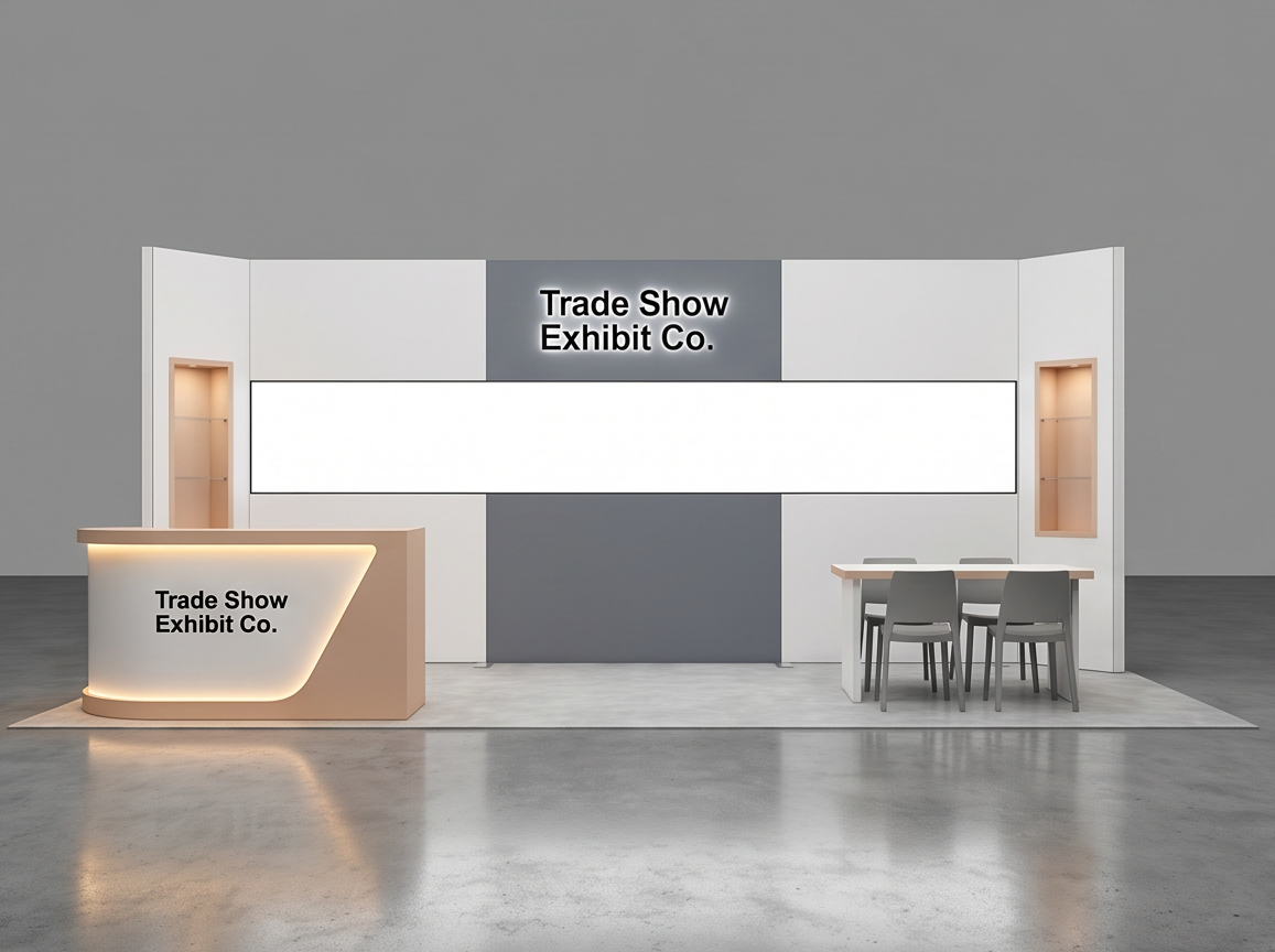10x20 trade show exhibit rental — segmented storytelling inline design