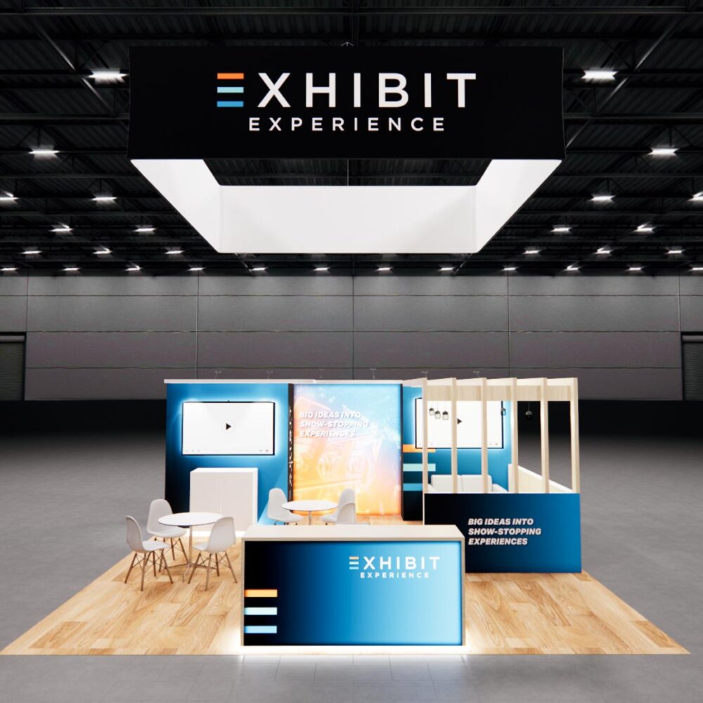 20x20 trade show exhibit rental — 20 x 20 inline affordable exhibit rental — pack expo international, chicago hero image