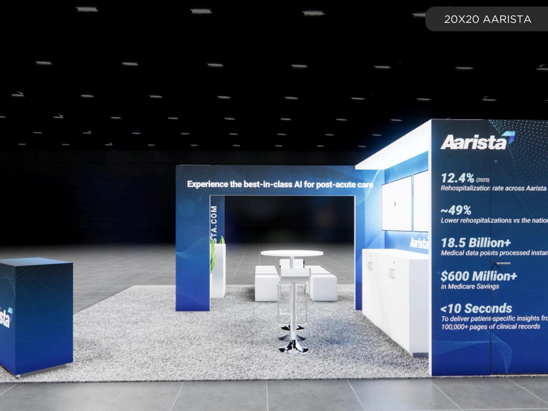 20 x 20 Inline Affordable Exhibit Rental — HIMSS, Las Vegas