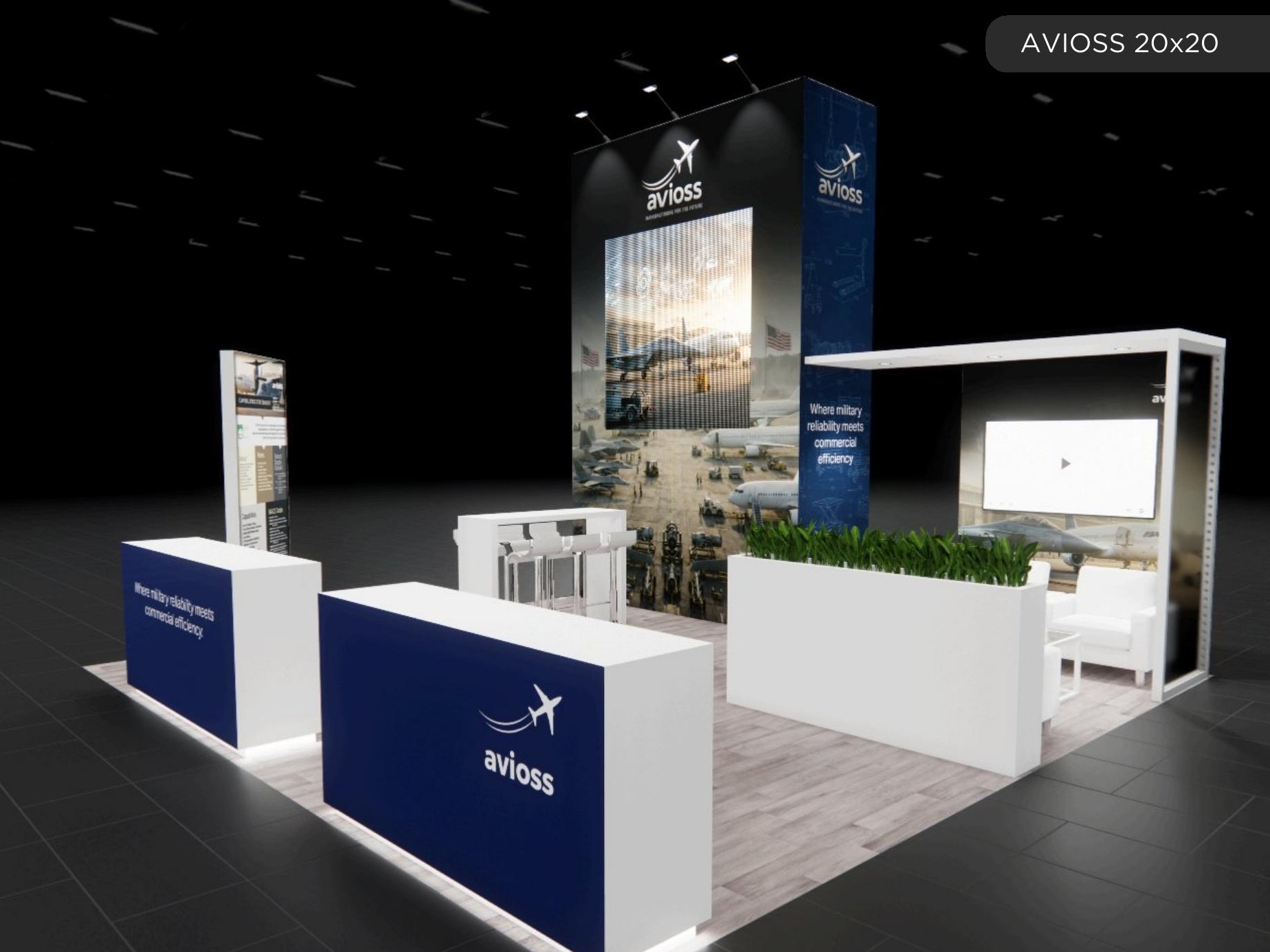 20x20 trade show exhibit rental — 20 x 20 inline affordable exhibit rental — g2e, las vegas hero image