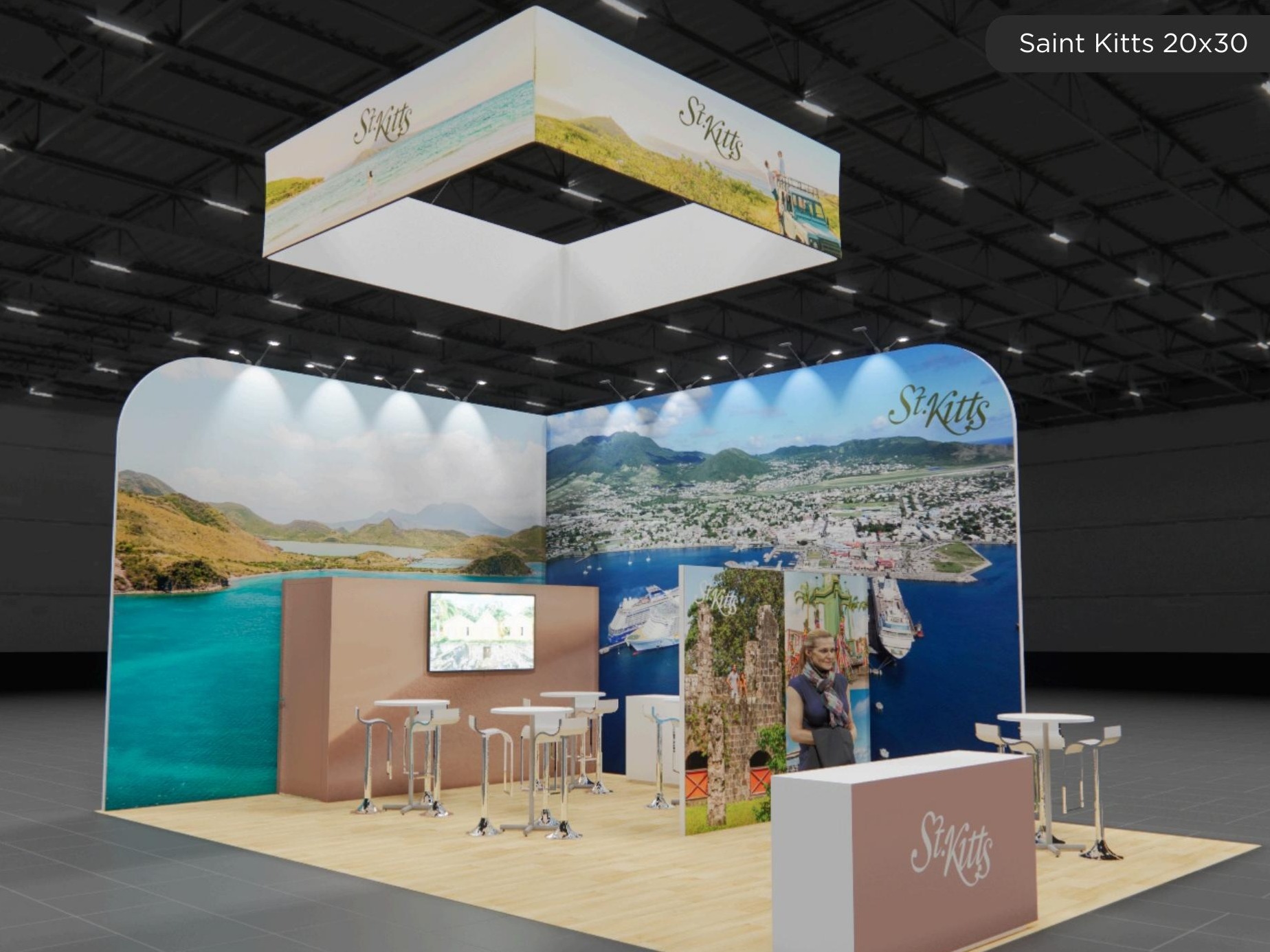 20x30 trade show exhibit rental — 20 x 30 island exhibit rental — iaapa expo, orlando hero image