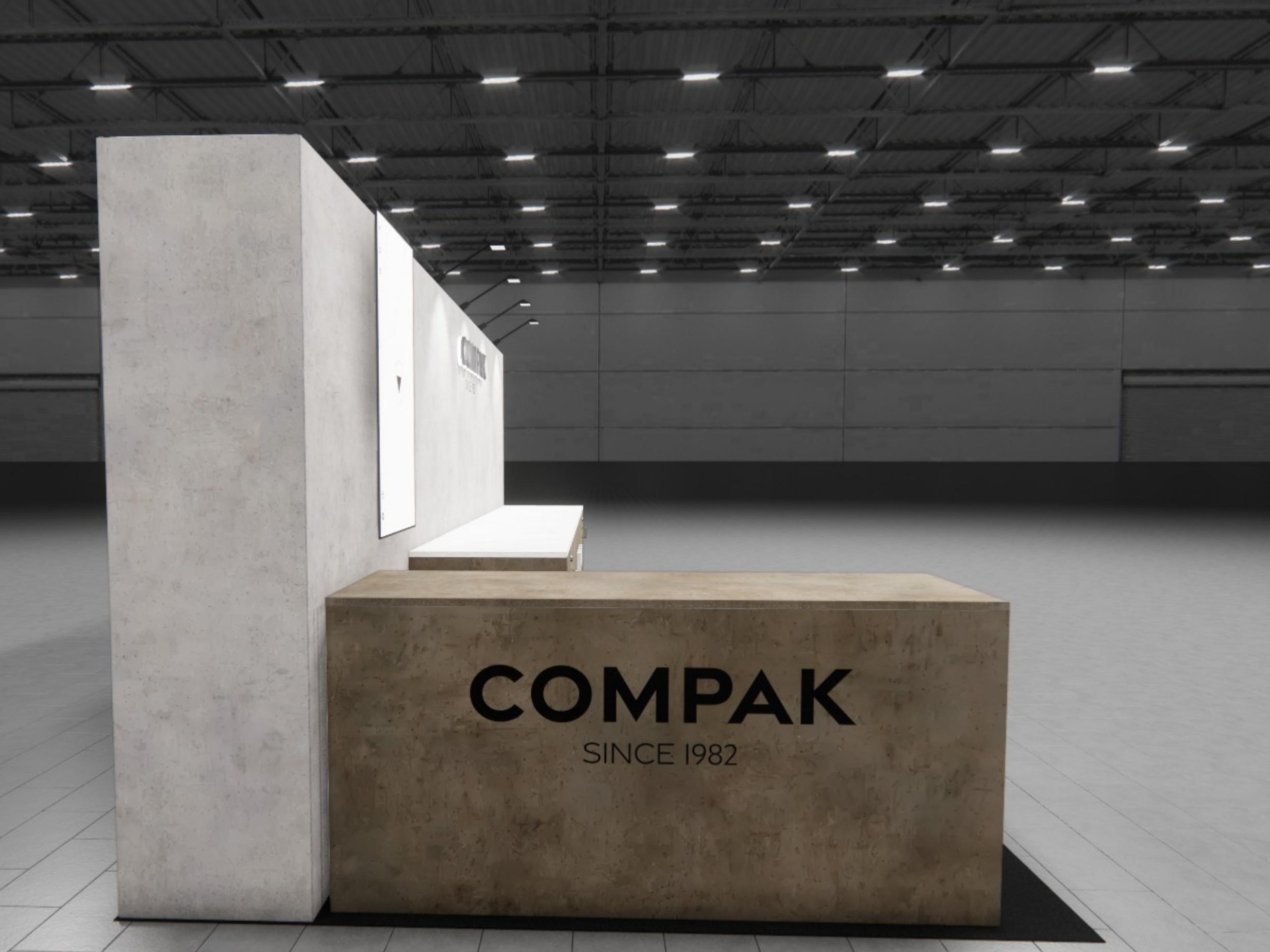 10x20 trade show exhibit rental for SURFACES Las Vegas — custom inline exhibit