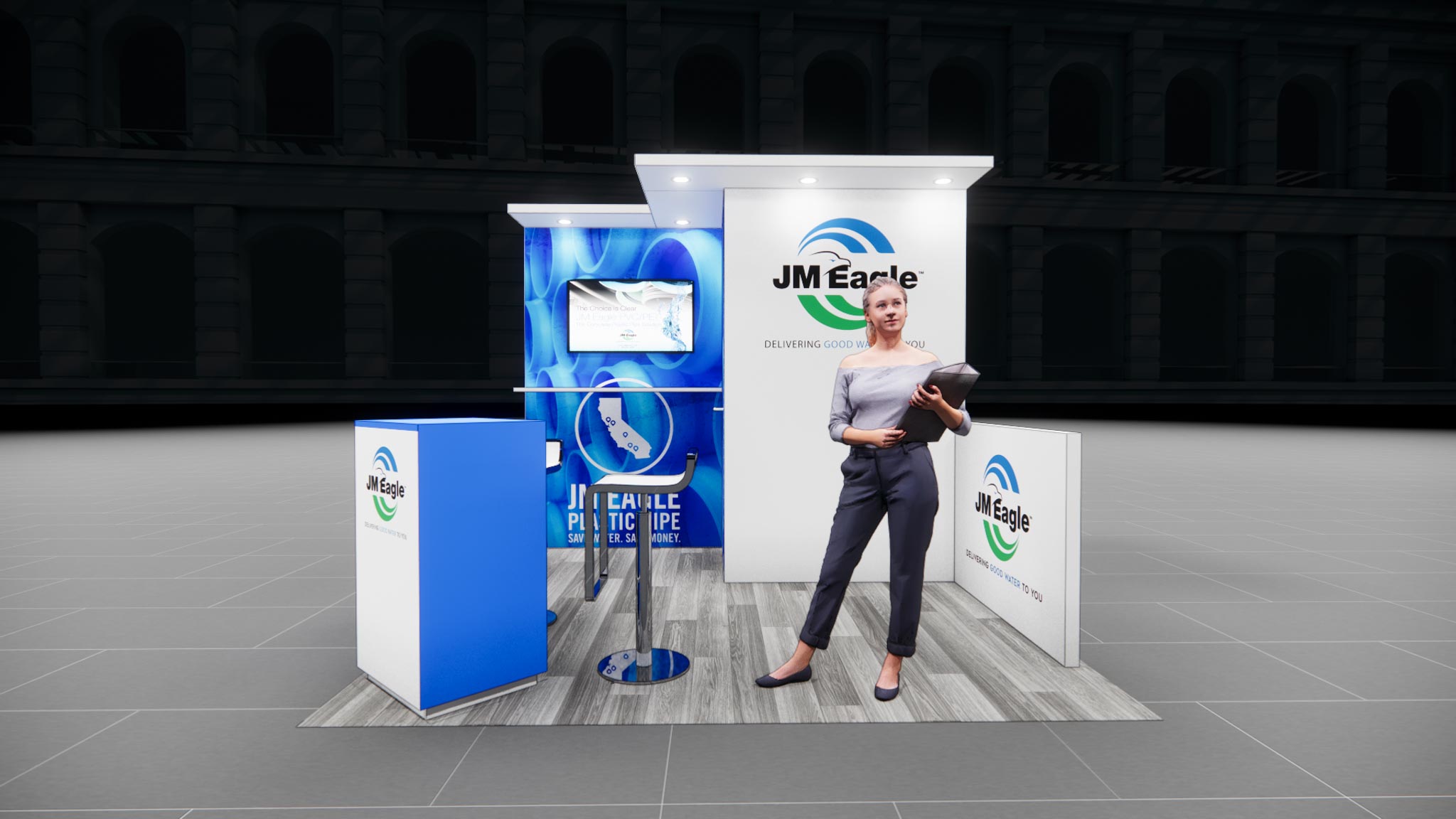 10x10 trade show exhibit rental — 10 x 10 inline exhibit rental — ces, las vegas hero image