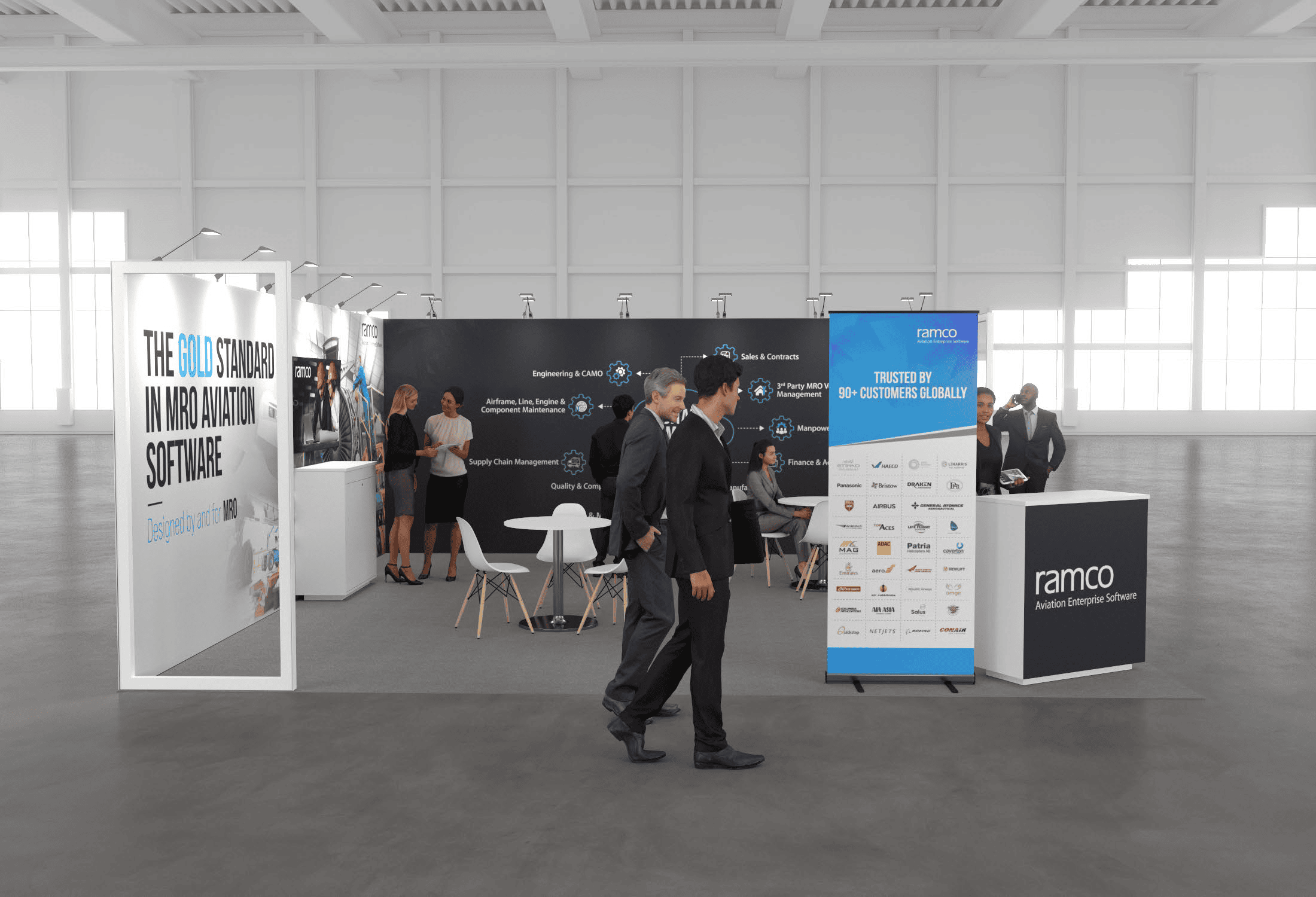 20x20 trade show exhibit rental — 20 x 20 island exhibit rental — iaapa expo, orlando hero image