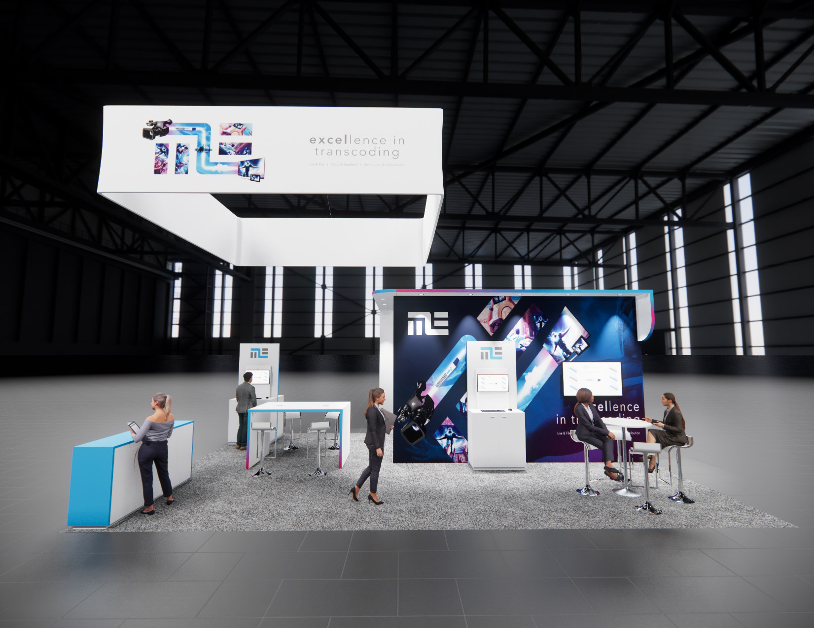 20x30 trade show exhibit rental — 20 x 30 island exhibit rental — otc, houston hero image