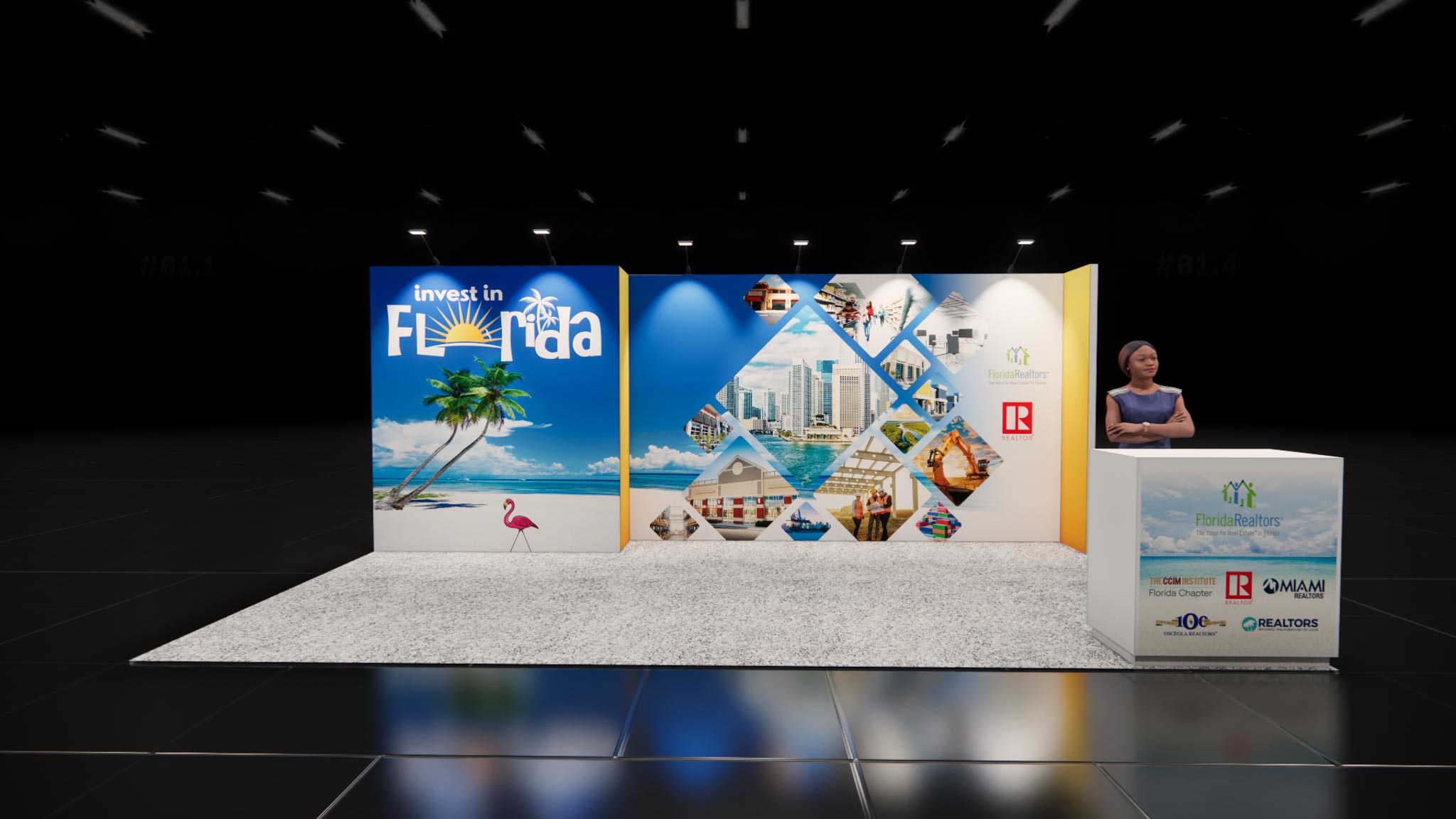 10x20 trade show exhibit rental — 10 x 20 inline exhibit rental — shot show, las vegas hero image