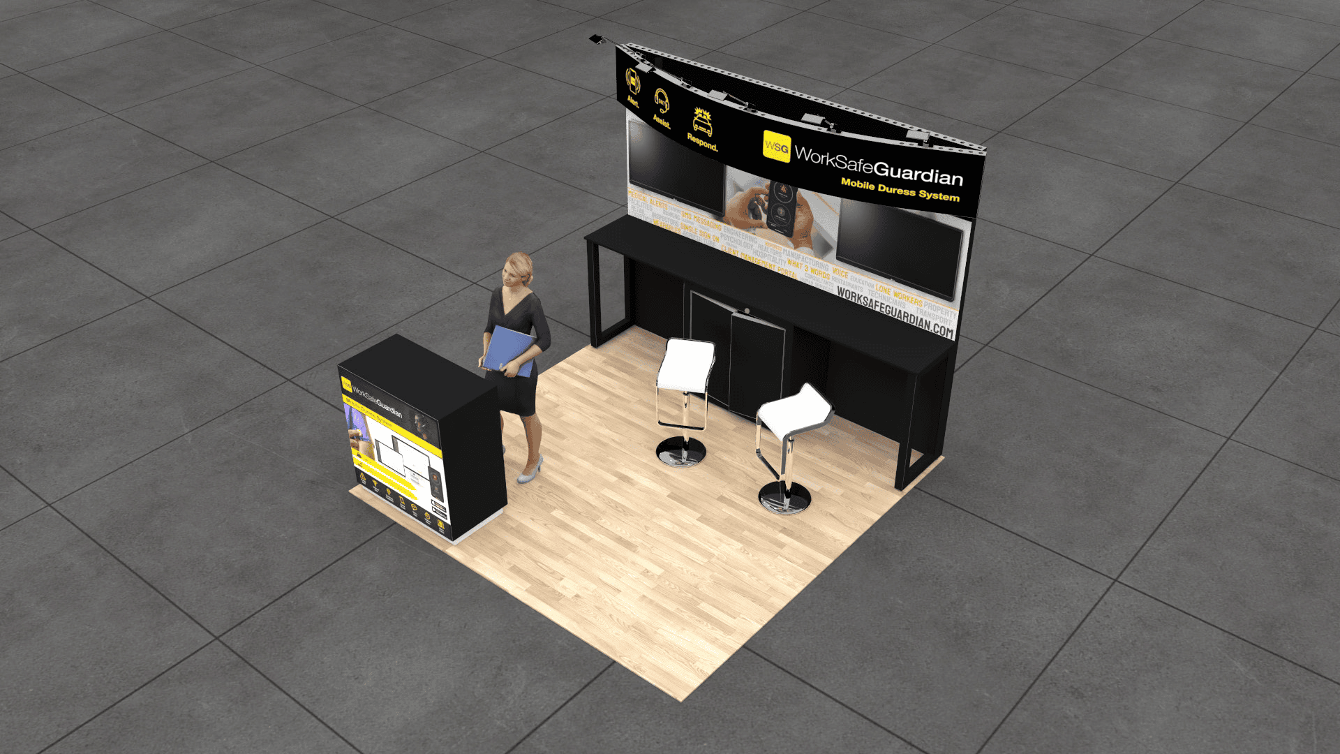 10 x 10 Inline Exhibit Rental — HIMSS, Las Vegas