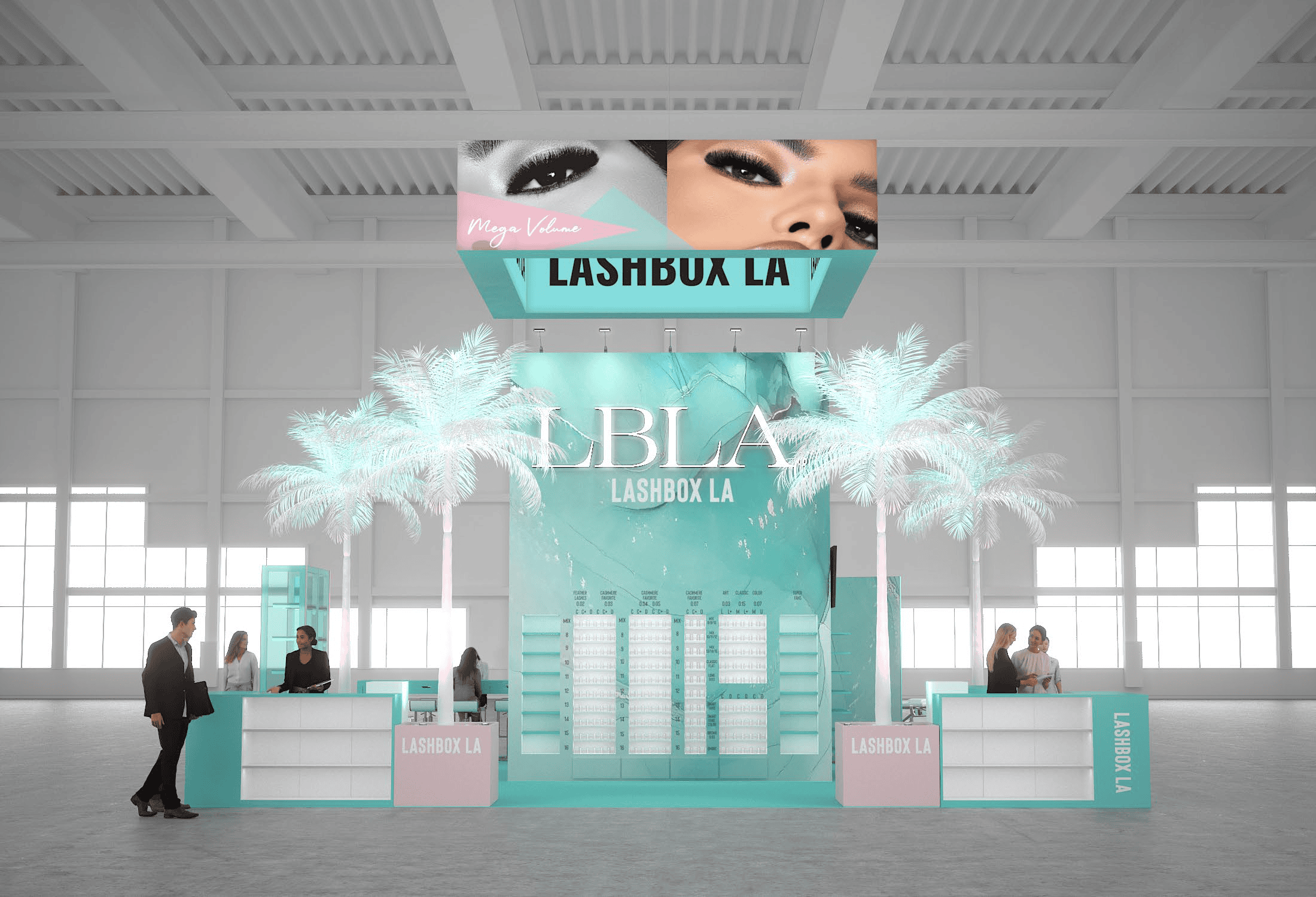 30x30 trade show exhibit rental — 30 x 30 island exhibit rental — nab show, las vegas hero image