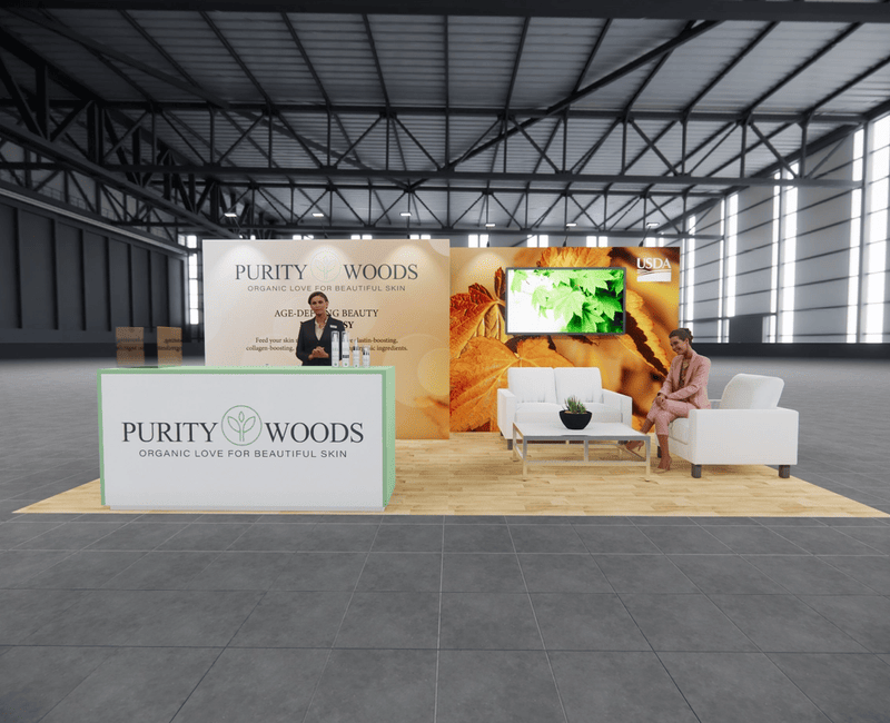 inline trade show exhibit rental — 10 x 20 inline exhibit rental — nab show, las vegas hero image