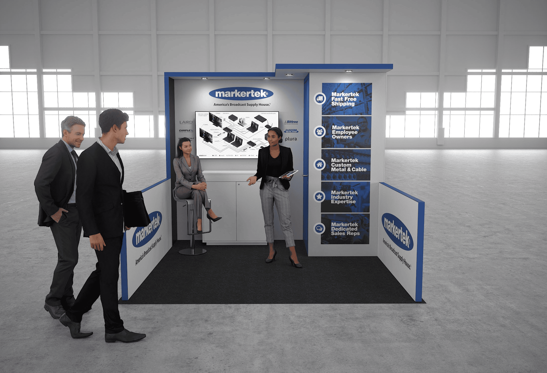 10x10 trade show exhibit rental — 10 x 10 inline exhibit rental — coverings, orlando hero image