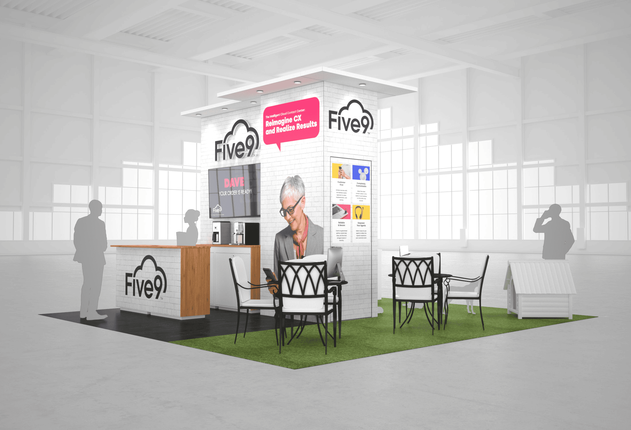 20x20 trade show exhibit rental — 20 x 20 island exhibit rental — modex, atlanta hero image