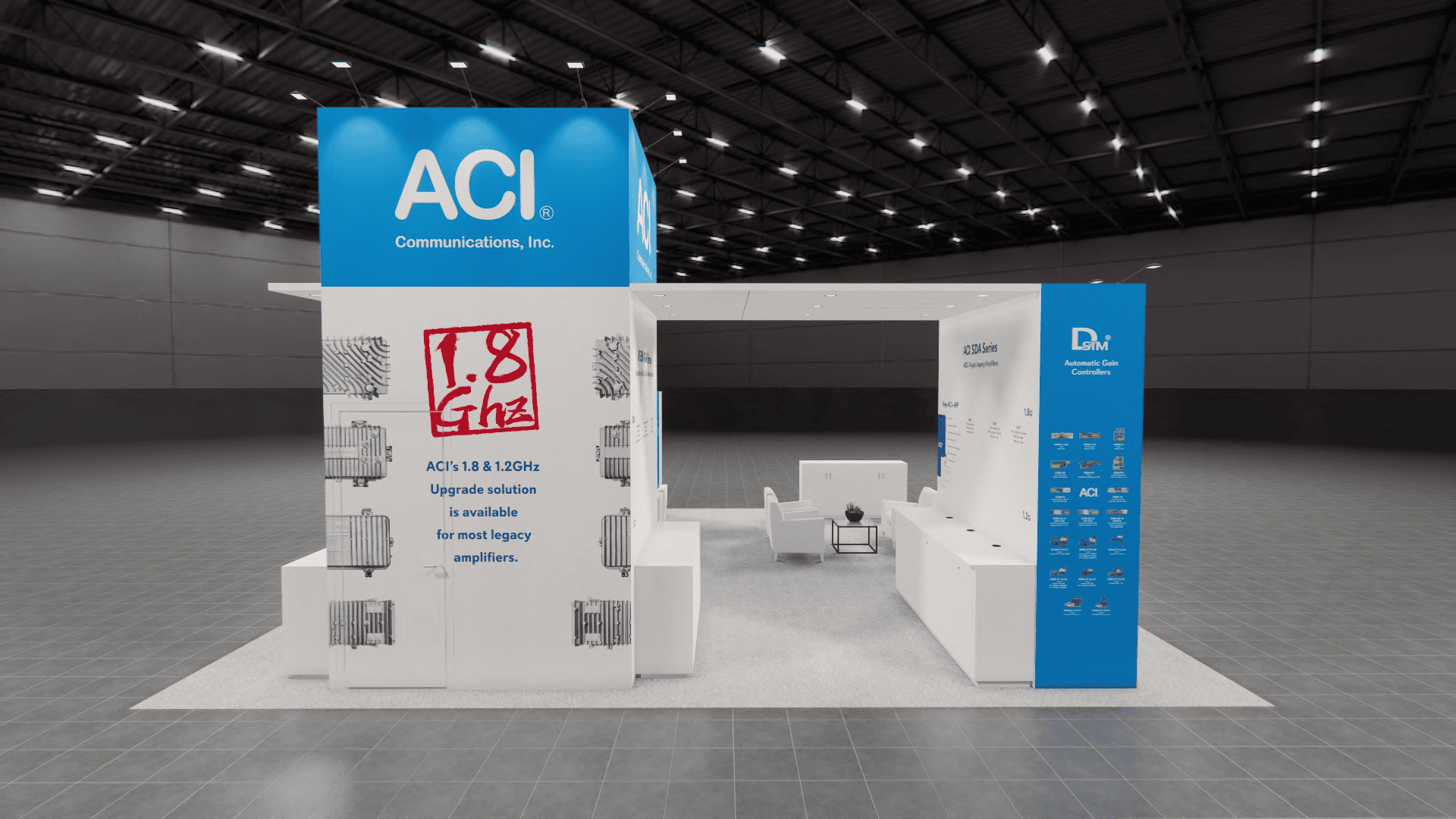 30x30 trade show exhibit rental — 30 x 30 island exhibit rental — ces, las vegas hero image