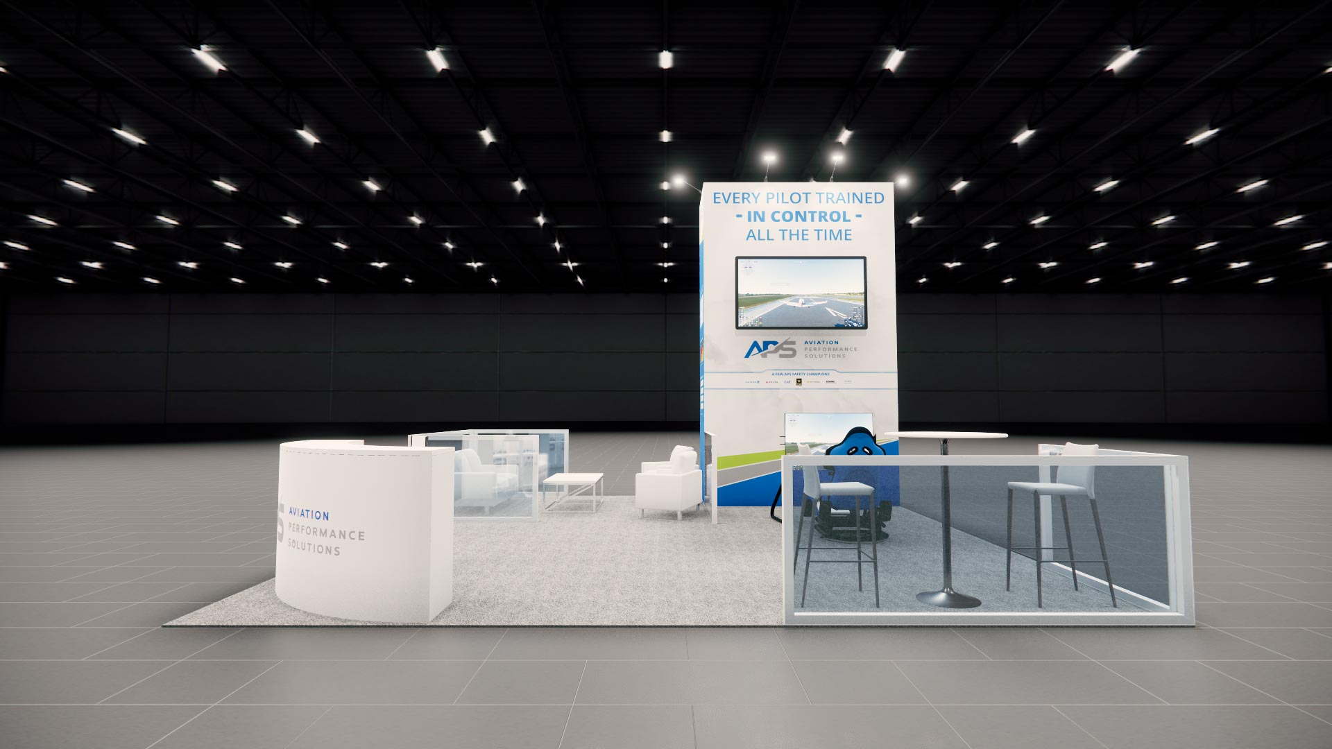 20x20 trade show exhibit rental — 20 x 20 island exhibit rental — global pet expo, orlando hero image