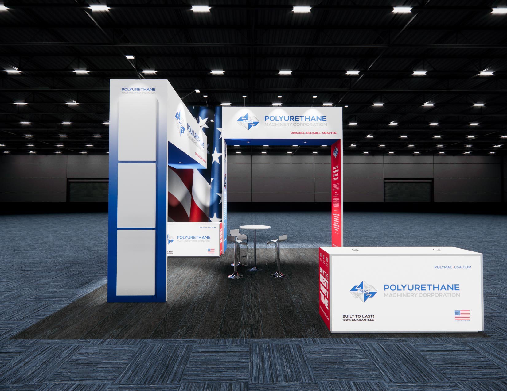 20x20 trade show exhibit rental — 20 x 20 island exhibit rental — modex, atlanta hero image
