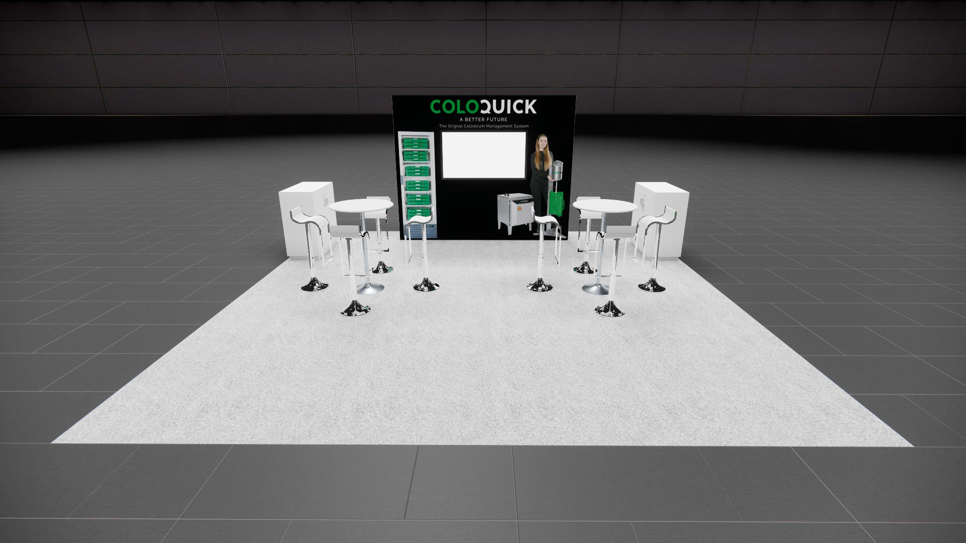 20x20 trade show exhibit rental — 20 x 20 island exhibit rental — neocon, chicago hero image