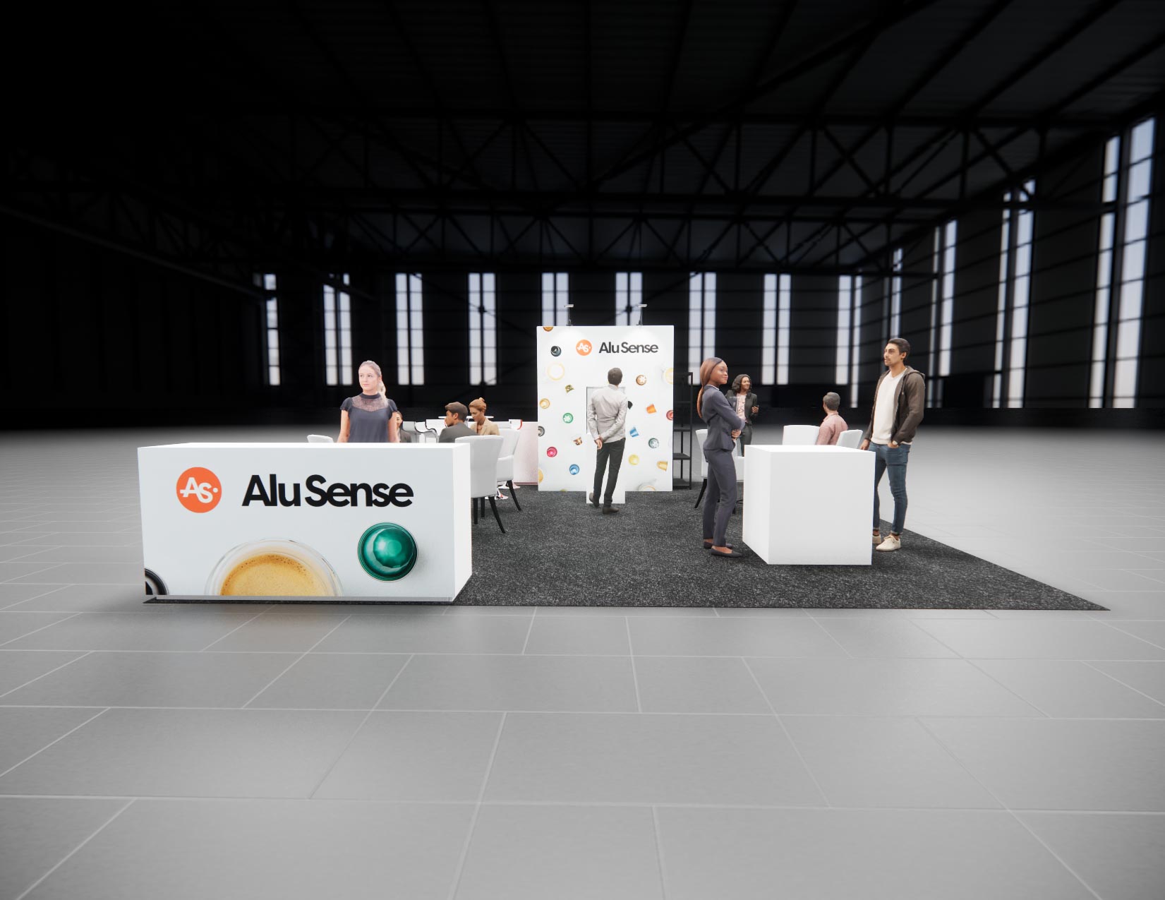 20x20 trade show exhibit rental — 20 x 20 island exhibit rental — modex, atlanta hero image