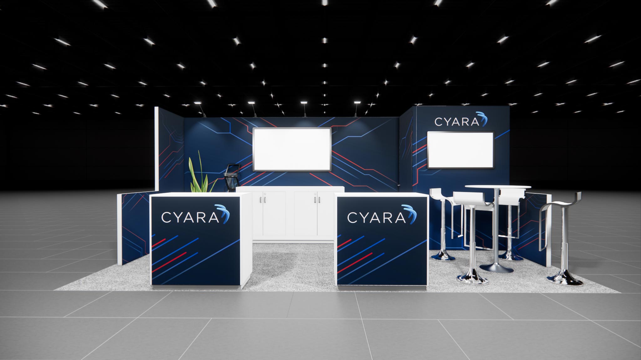 10x20 trade show exhibit rental — 10 x 20 inline exhibit rental — nab show, las vegas hero image