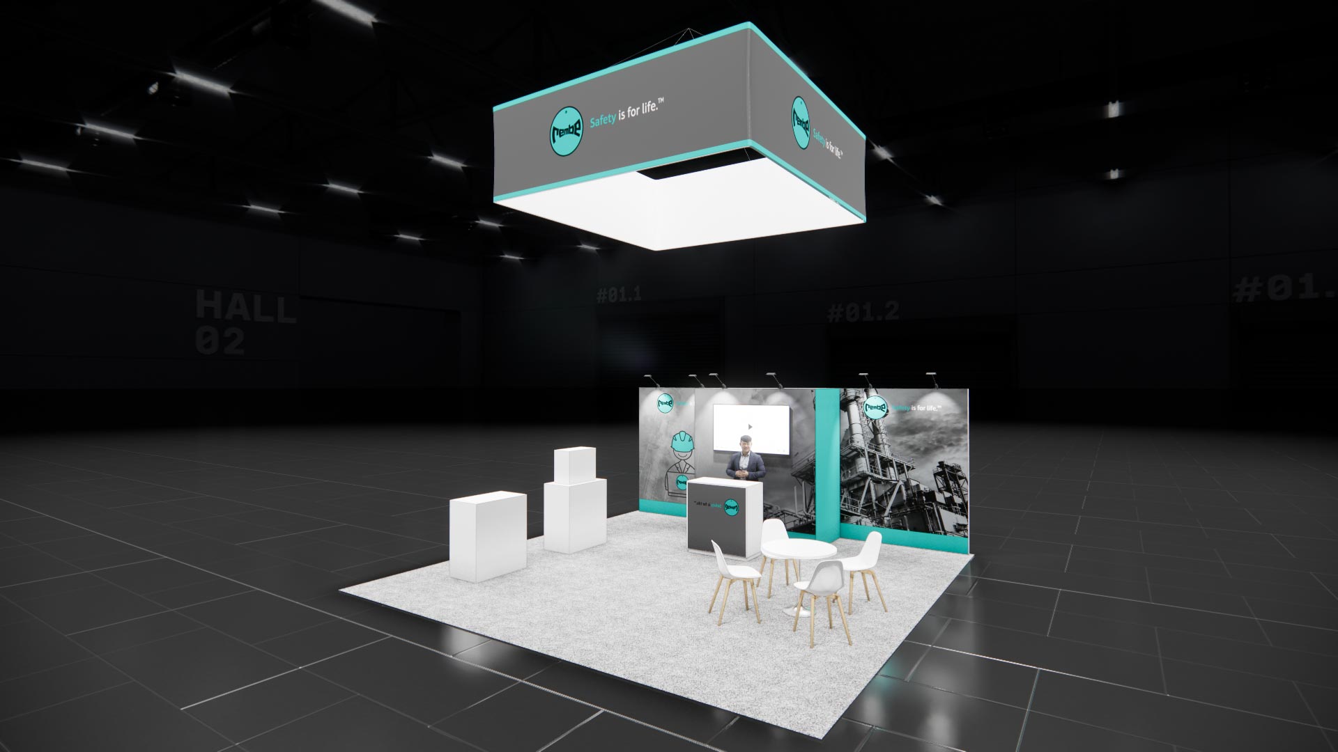 20x20 trade show exhibit rental — 20 x 20 island exhibit rental — iaapa expo, orlando hero image