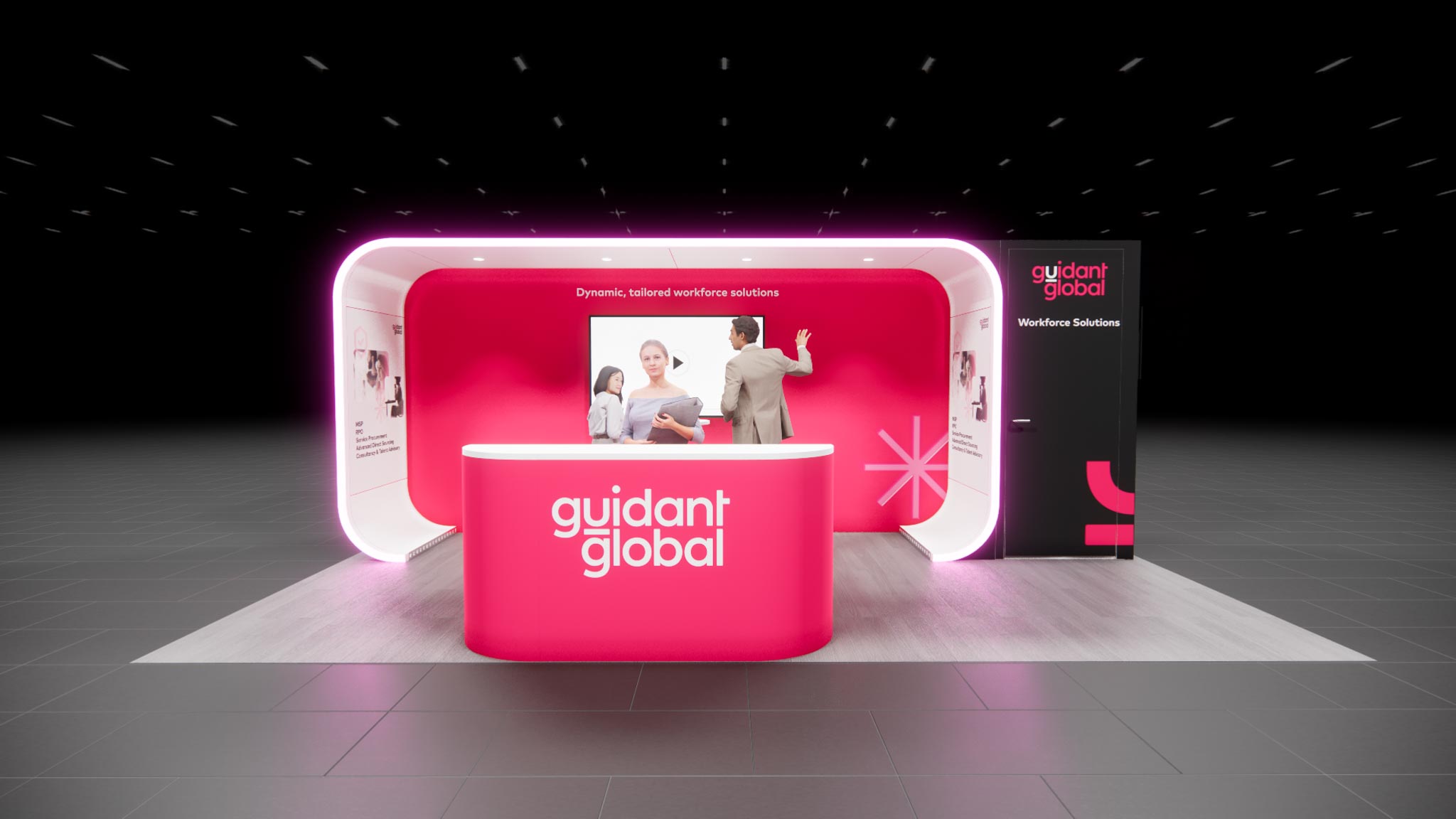 10x20 trade show exhibit rental — 10 x 20 inline exhibit rental — shot show, las vegas hero image