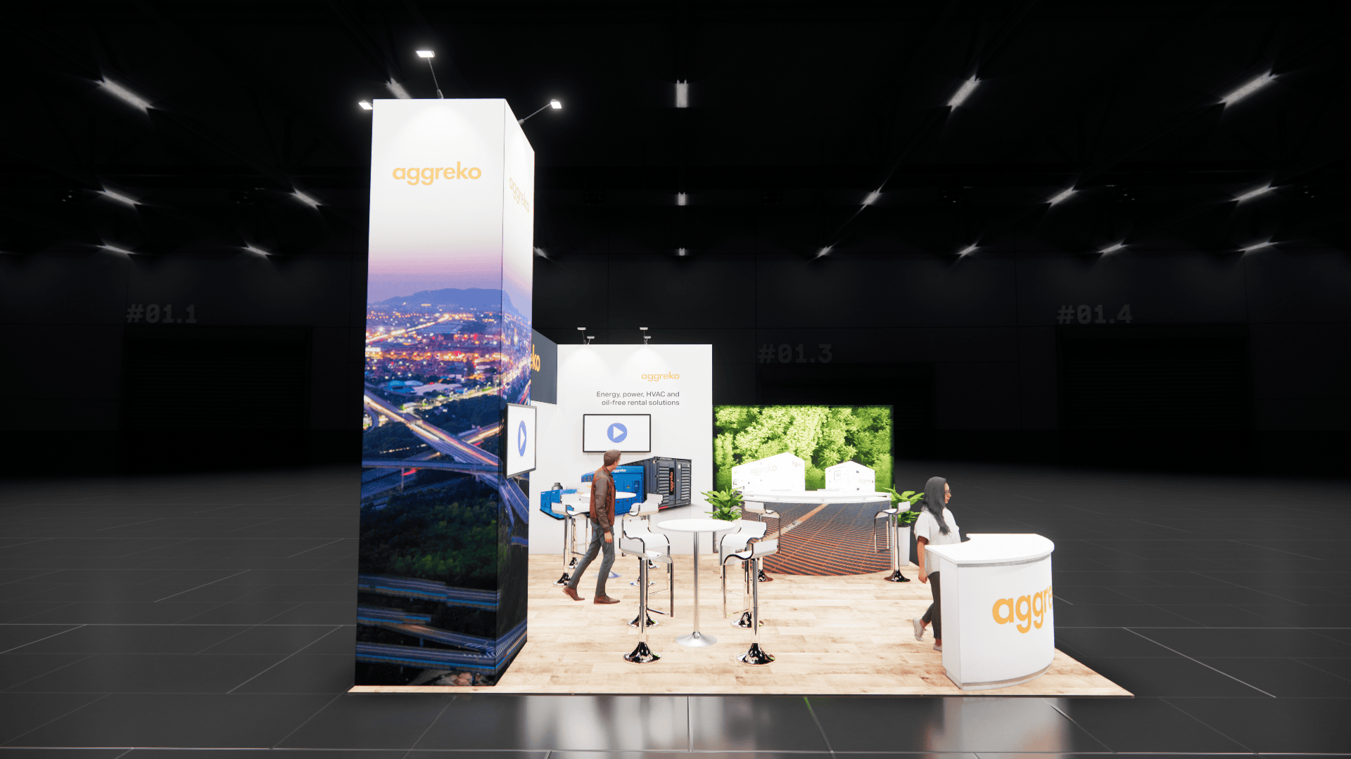 20x20 trade show exhibit rental — 20 x 20 island exhibit rental — global pet expo, orlando hero image