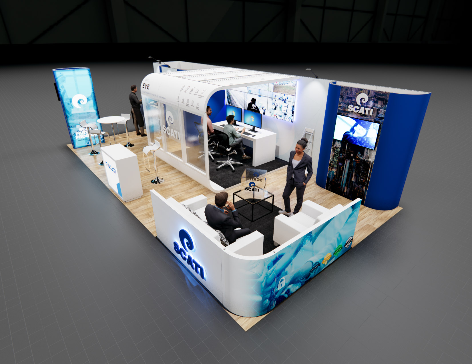20x30 trade show exhibit rental — 20 x 30 island exhibit rental — otc, houston hero image