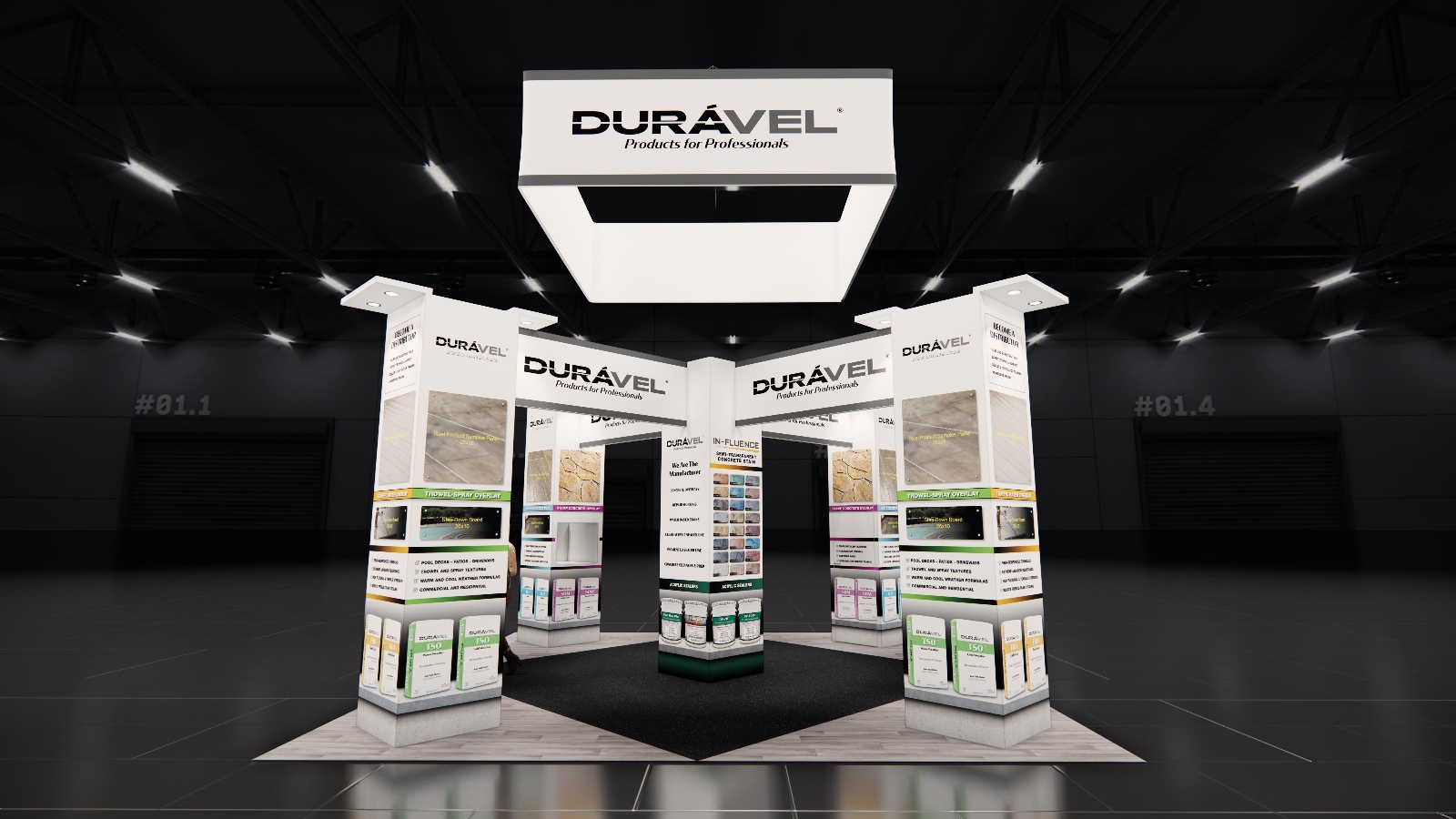 20x20 trade show exhibit rental — 20 x 20 island exhibit rental — modex, atlanta hero image