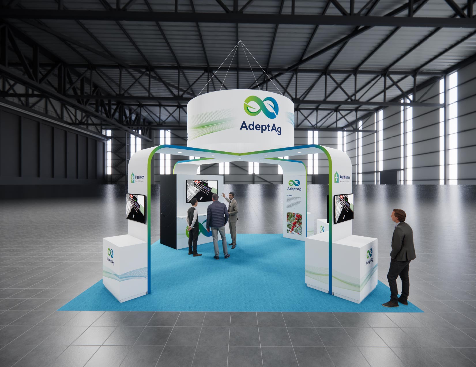 20x20 trade show exhibit rental — 20 x 20 island exhibit rental — global pet expo, orlando hero image