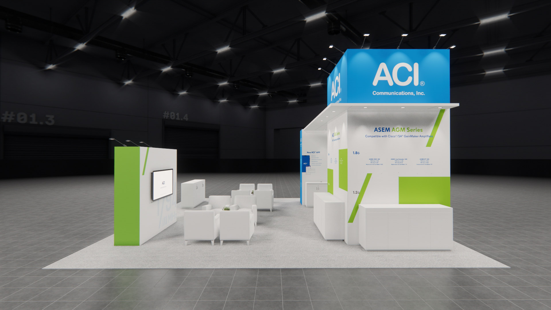30x30 trade show exhibit rental — 30 x 30 island exhibit rental — ces, las vegas hero image