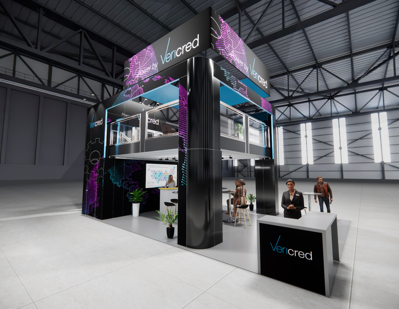 20x30 trade show exhibit rental — 20 x 30 double-deck exhibit rental — otc, houston hero image