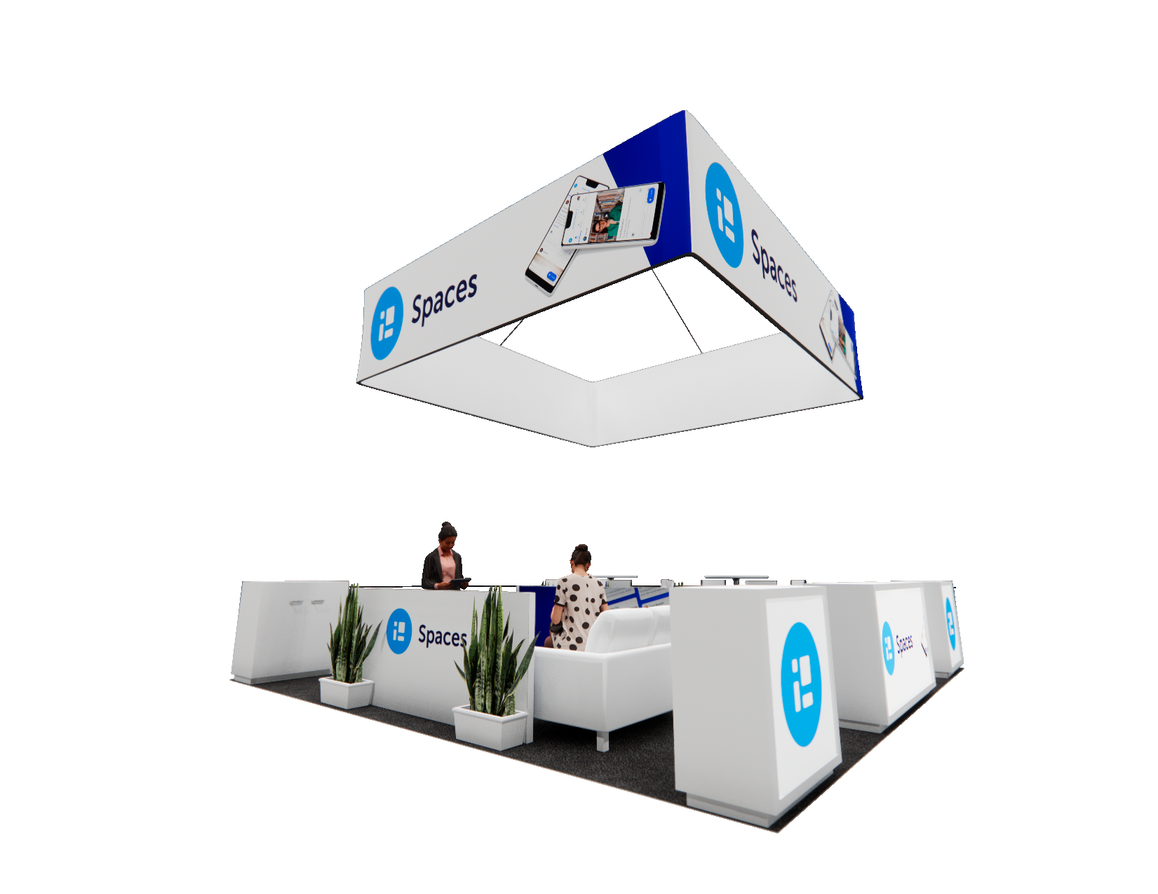20x20 trade show exhibit rental — 20 x 20 island exhibit rental — iaapa expo, orlando hero image