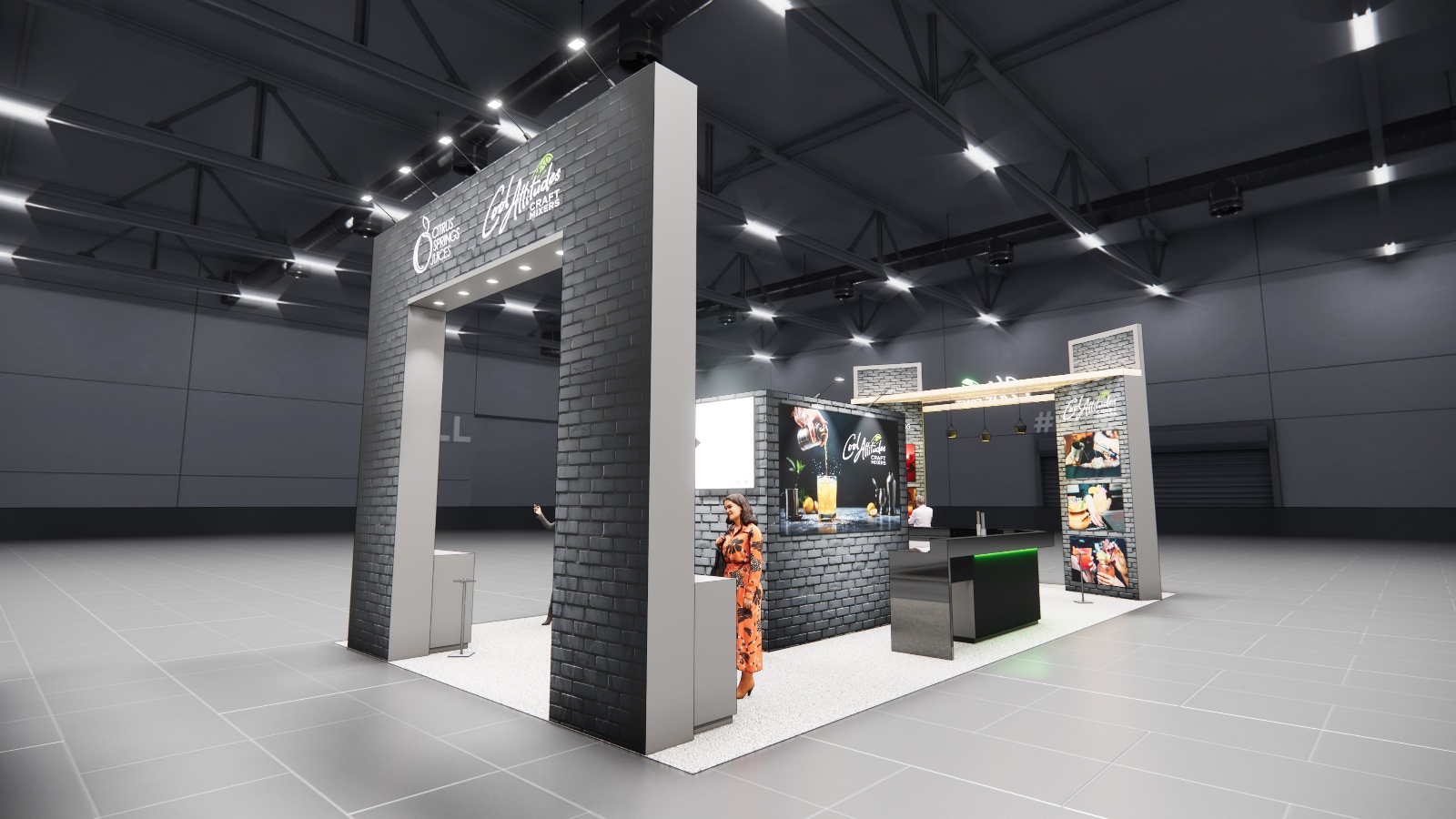 20 x 40 Island Exhibit Rental — OTC, Houston