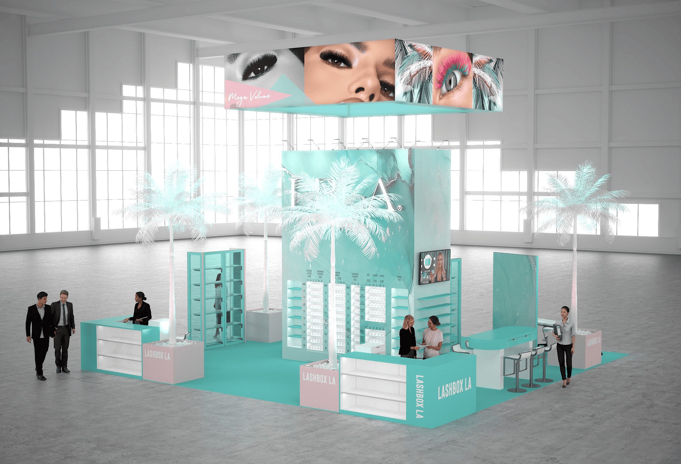 30 x 30 Island Exhibit Rental — NAB Show, Las Vegas