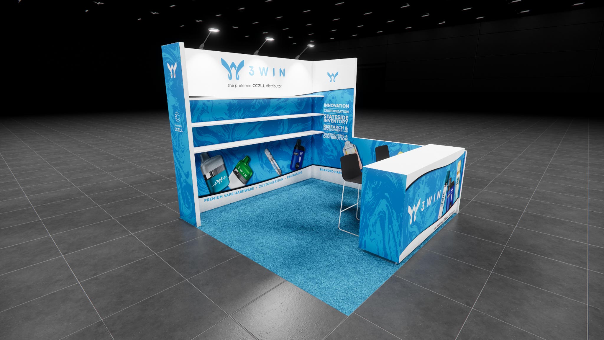 10 x 10 Inline Exhibit Rental — Coverings, Orlando