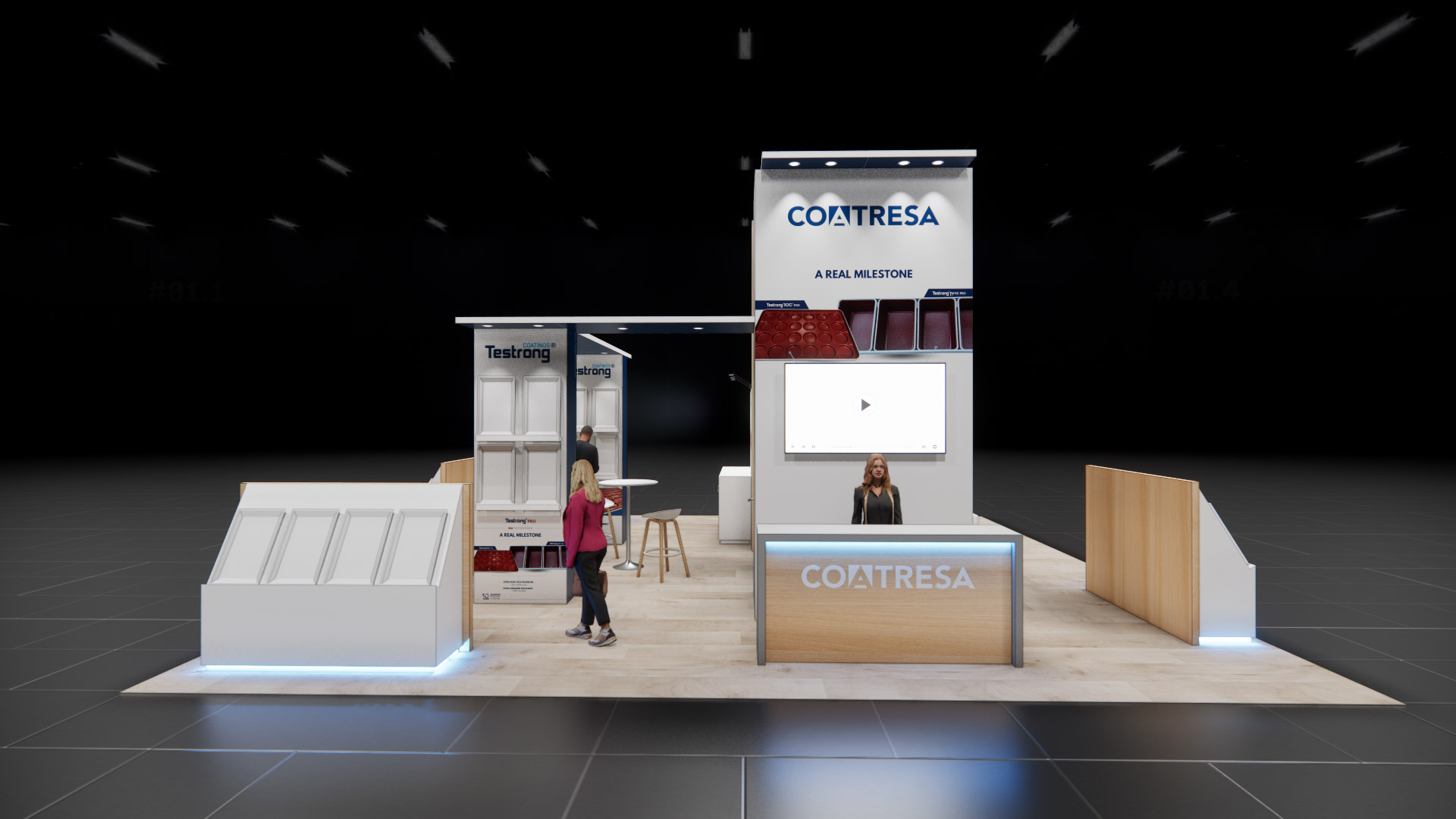 30x30 trade show exhibit rental — 30 x 30 island exhibit rental — ces, las vegas hero image