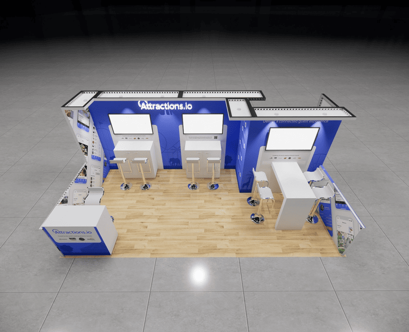inline trade show exhibit rental — 10 x 20 inline exhibit rental — iaapa expo, orlando hero image