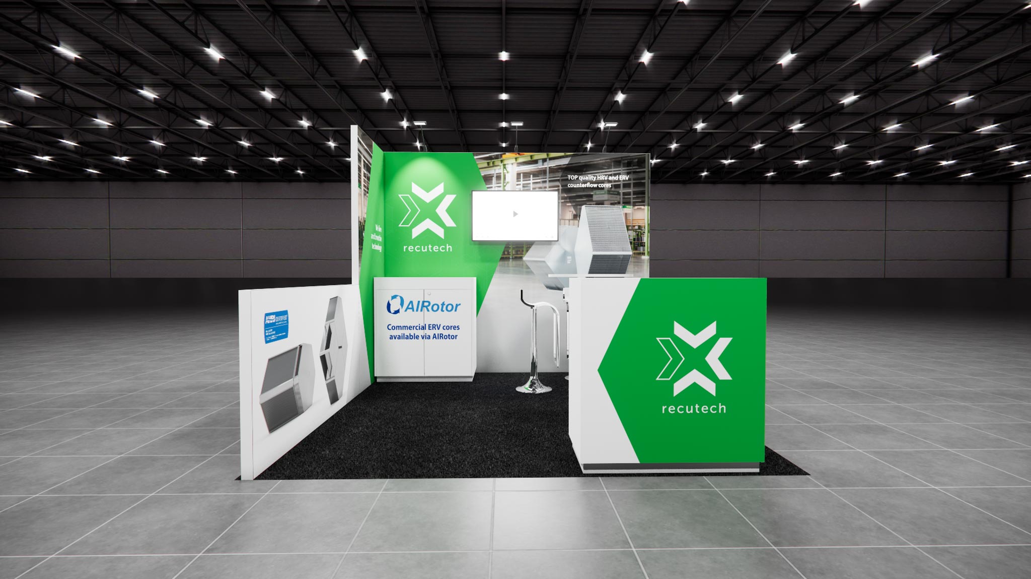 10x10 trade show exhibit rental — 10 x 10 inline exhibit rental — coverings, orlando hero image