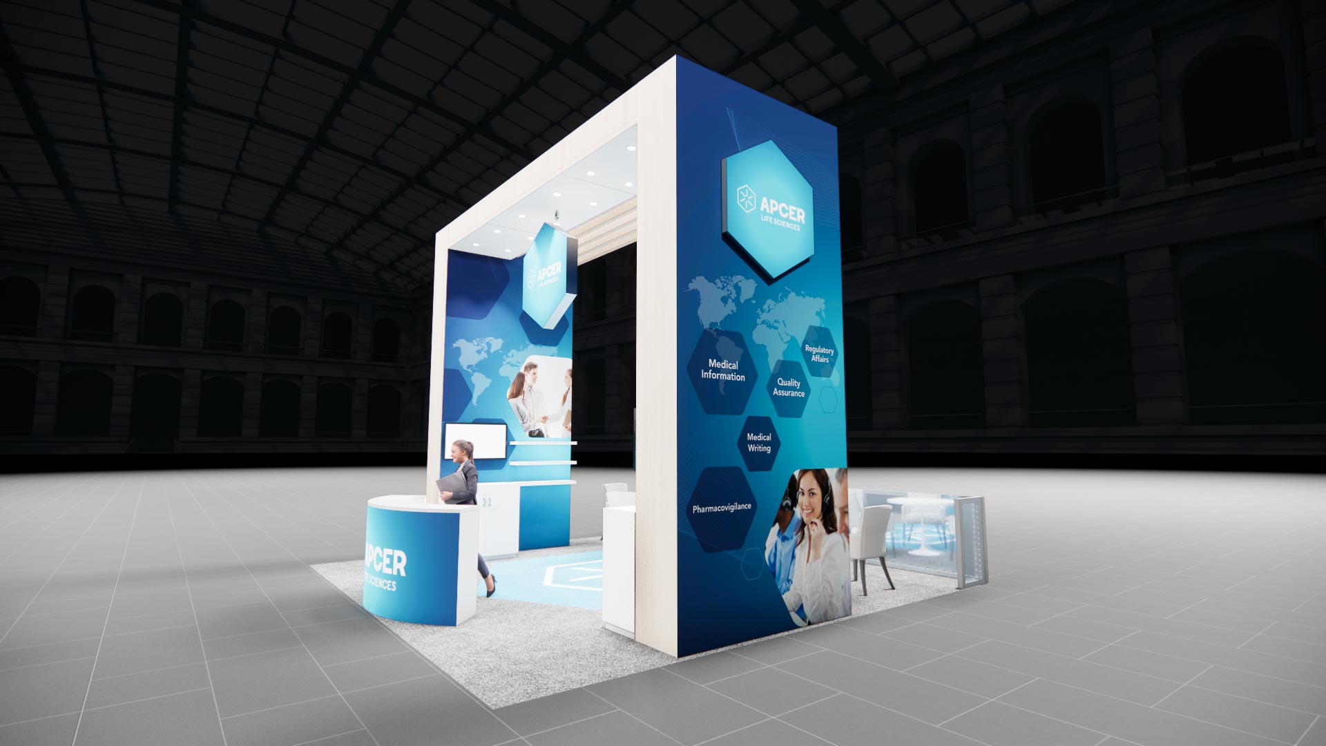 20 x 20 Island Exhibit Rental — IAAPA Expo, Orlando