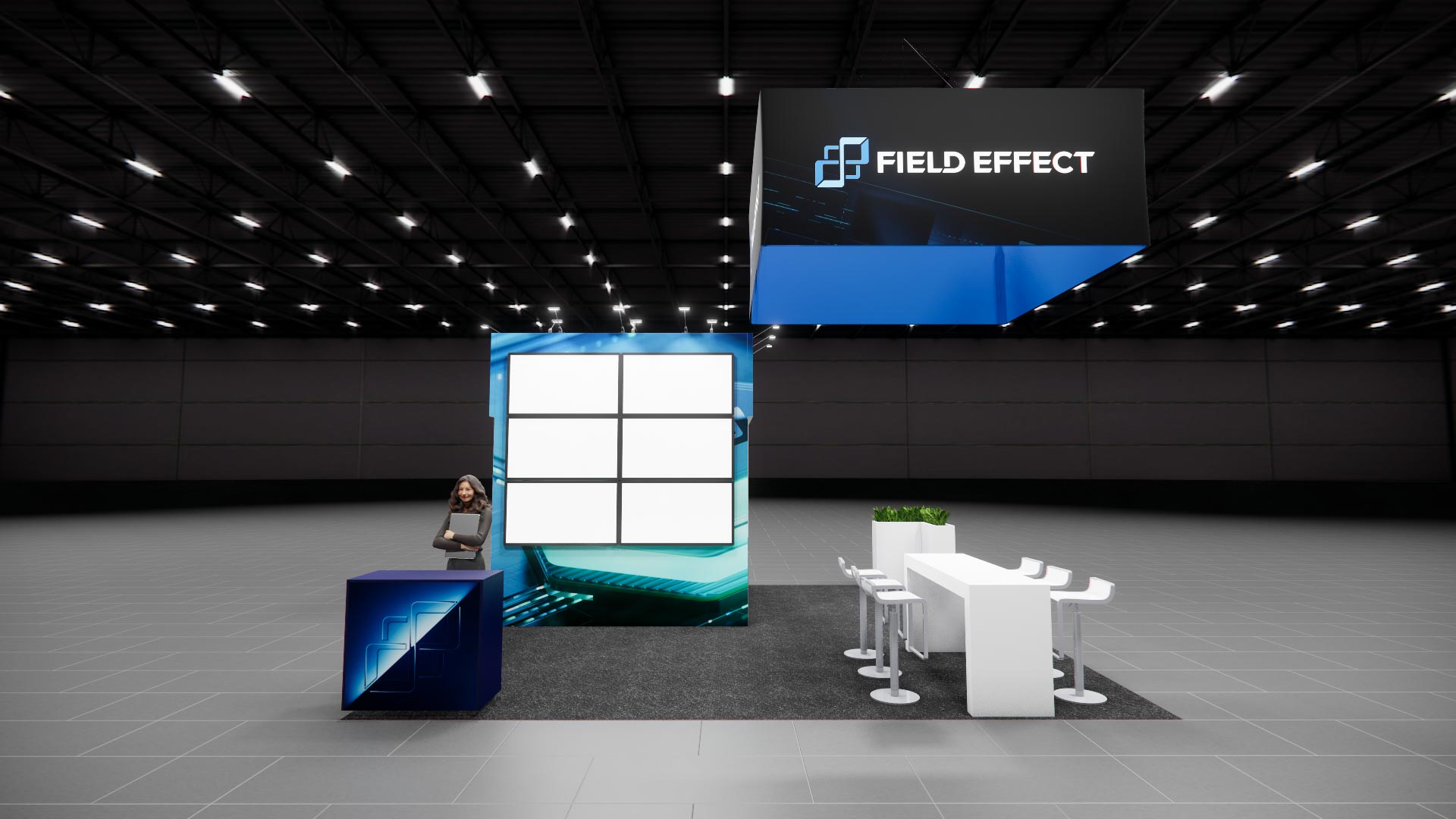 20x20 trade show exhibit rental — 20 x 20 island exhibit rental — ces, las vegas hero image