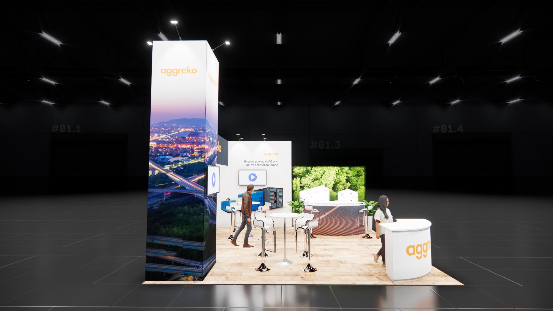 20x20 trade show exhibit rental — 20 x 20 island exhibit rental — iaapa expo, orlando hero image