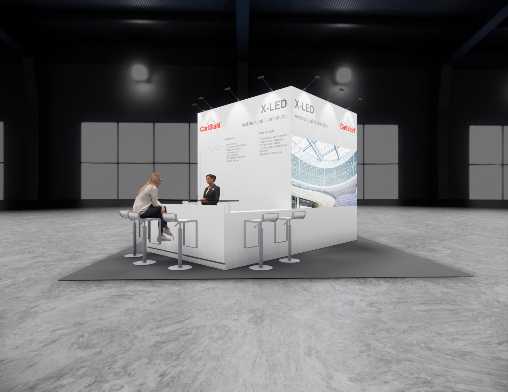 20x30 trade show exhibit rental — 20 x 30 island exhibit rental — sema show, las vegas hero image