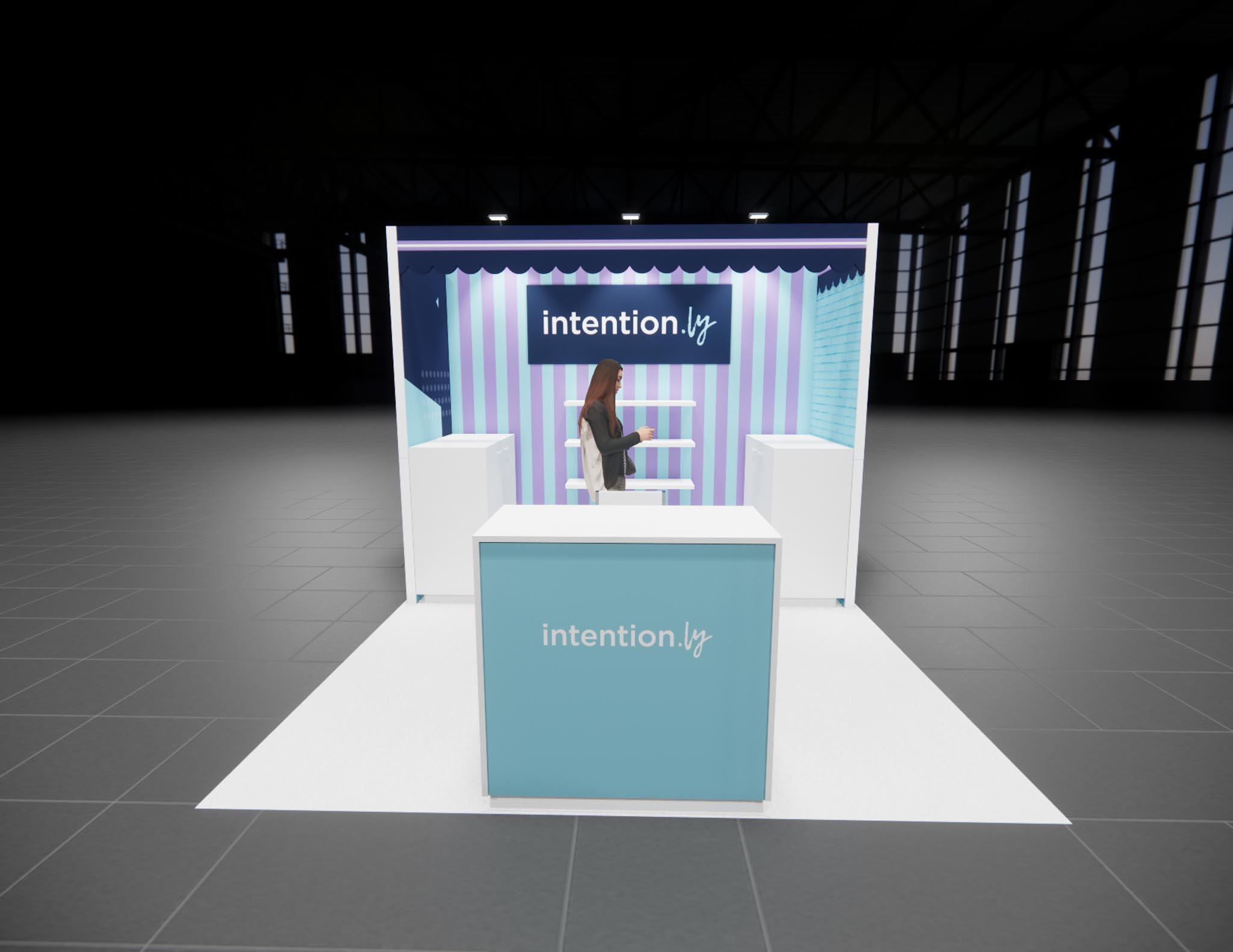 10x10 trade show exhibit rental — 10 x 10 inline exhibit rental — infocomm, las vegas hero image