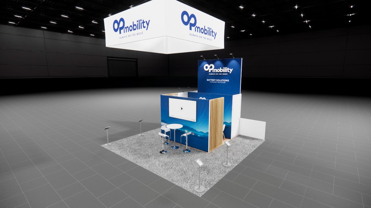 20x20 trade show exhibit rental — 20 x 20 island exhibit rental — global pet expo, orlando hero image