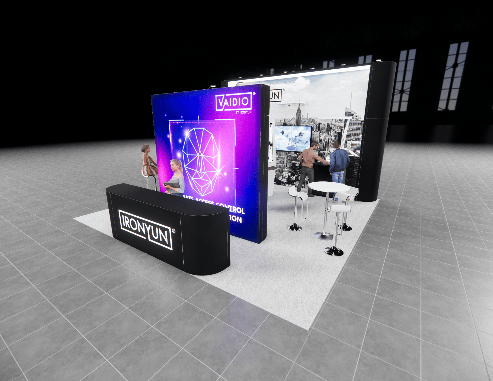 20x20 trade show exhibit rental — 20 x 20 island exhibit rental — infocomm, las vegas hero image