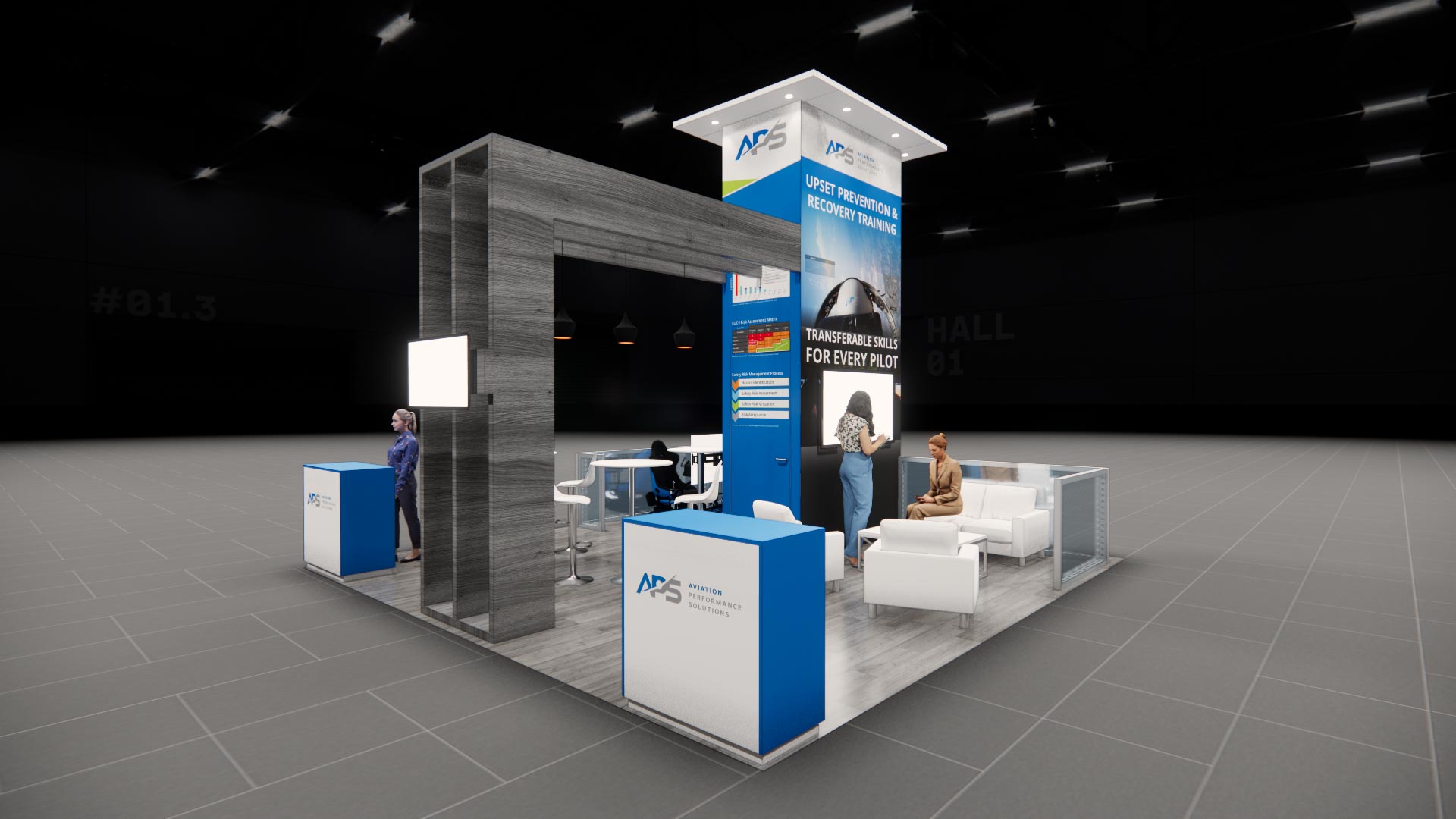 20x20 trade show exhibit rental — 20 x 20 island exhibit rental — infocomm, las vegas hero image