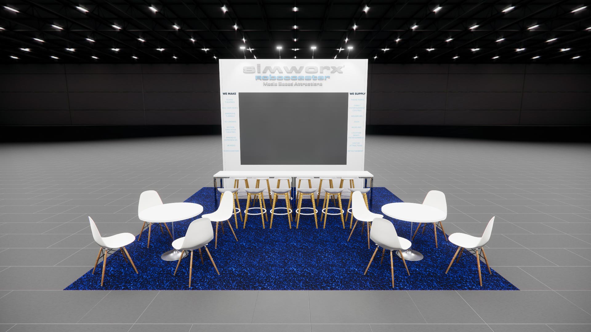 20x20 trade show exhibit rental — 20 x 20 island exhibit rental — infocomm, las vegas hero image