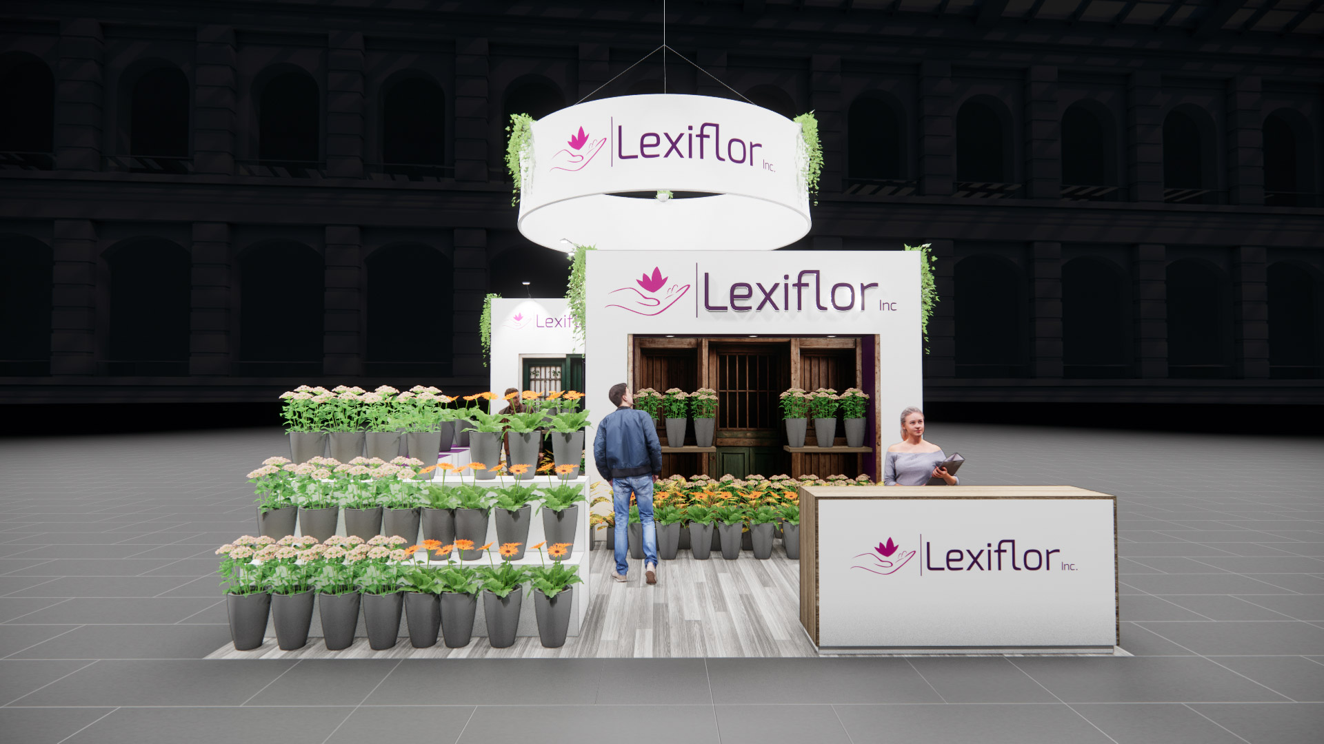 20 x 40 Island Exhibit Rental — OTC, Houston