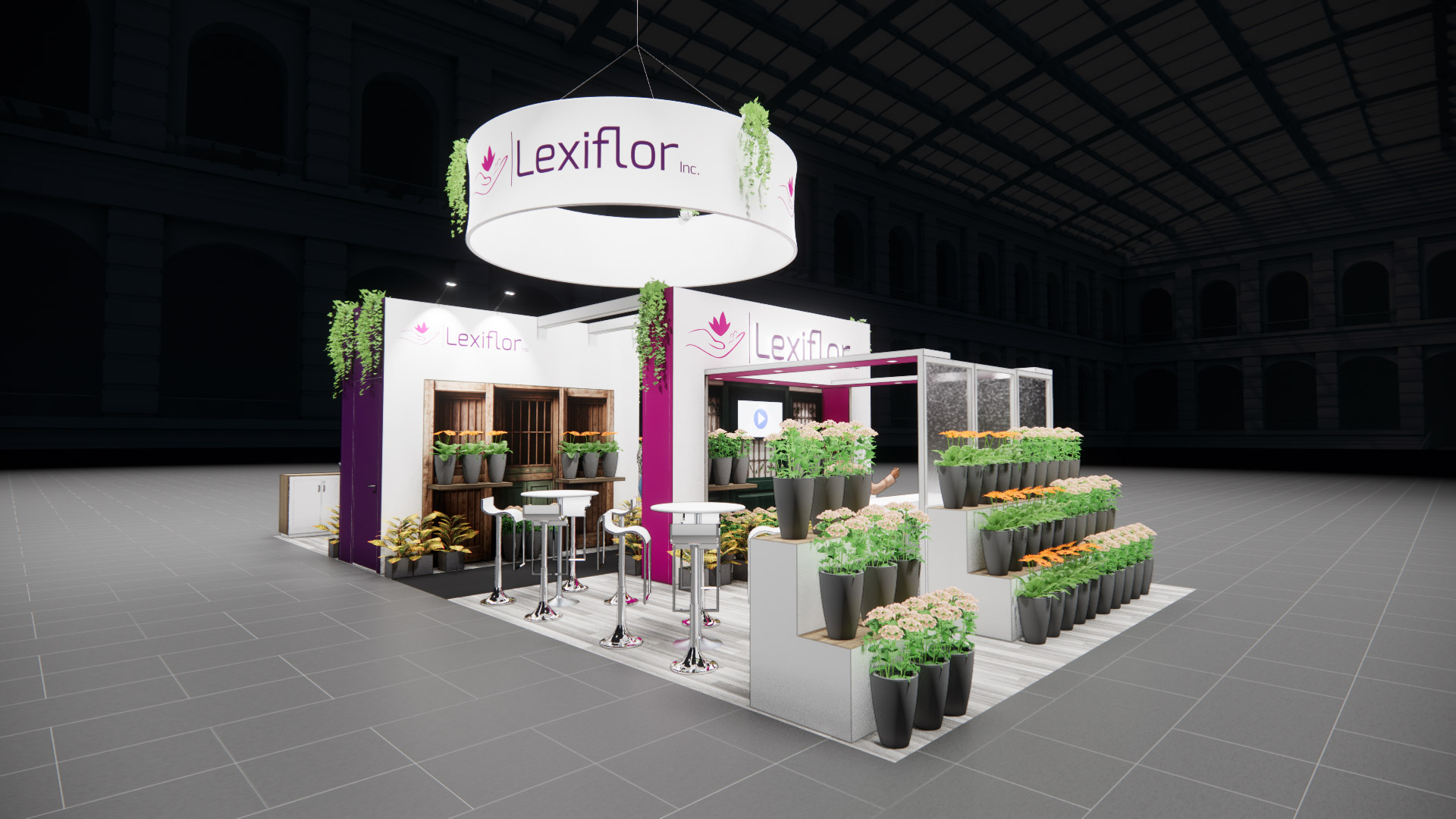 20 x 40 Island Exhibit Rental — OTC, Houston