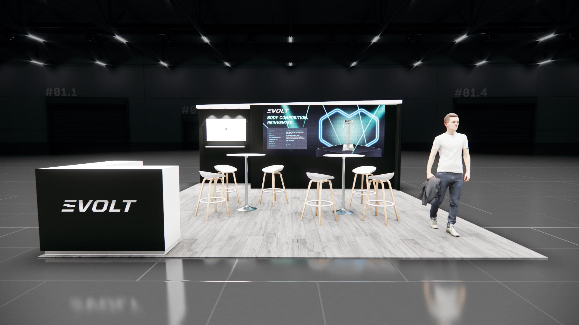 20x20 trade show exhibit rental — 20 x 20 island exhibit rental — modex, atlanta hero image